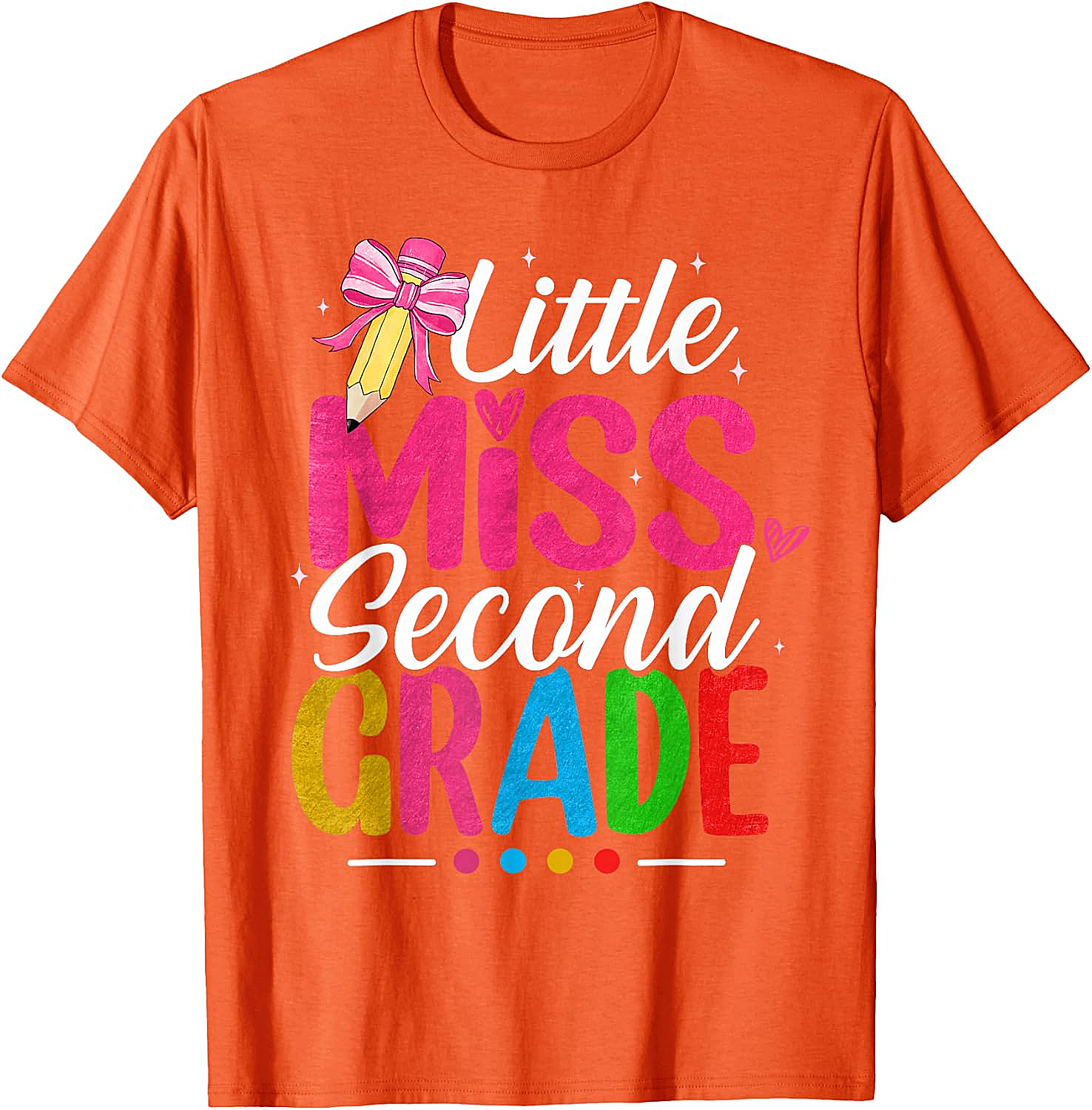 Little Miss Second Grade T-Shirt Girls Back to School Tee