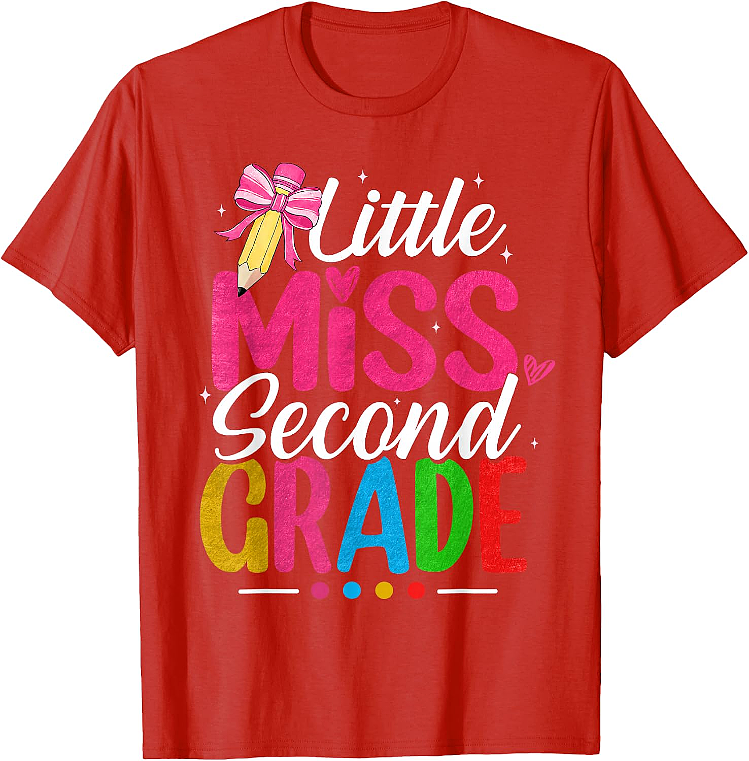 Little Miss Second Grade T-Shirt Girls Back to School Tee