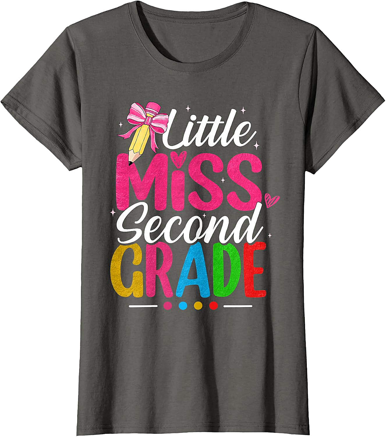 Little Miss Second Grade T-Shirt Girls Back to School Tee