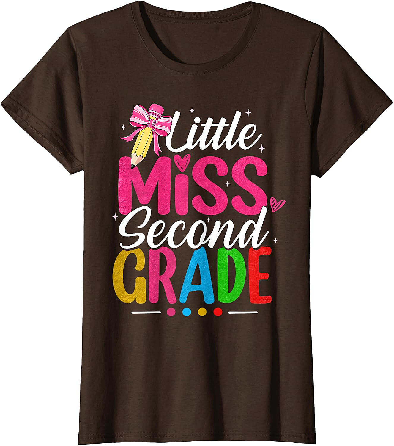 Little Miss Second Grade T-Shirt Girls Back to School Tee