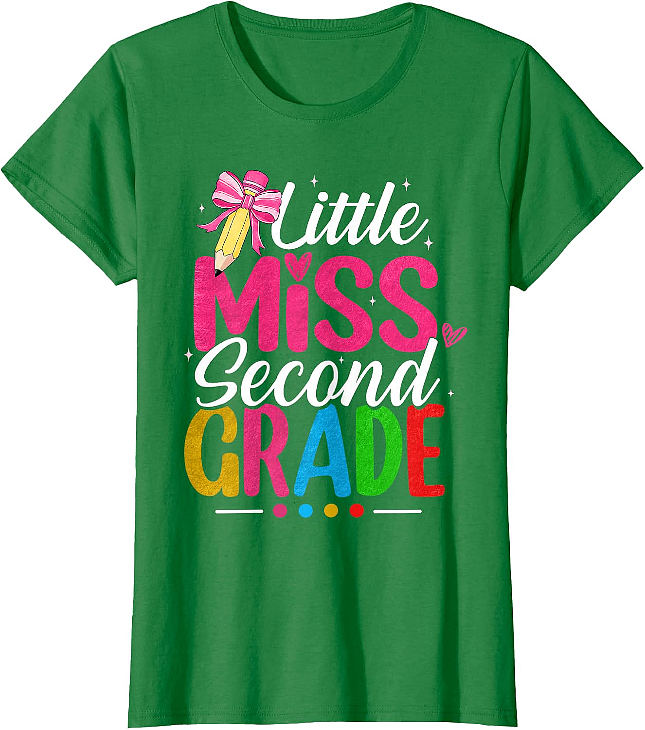 Little Miss Second Grade T-Shirt Girls Back to School Tee