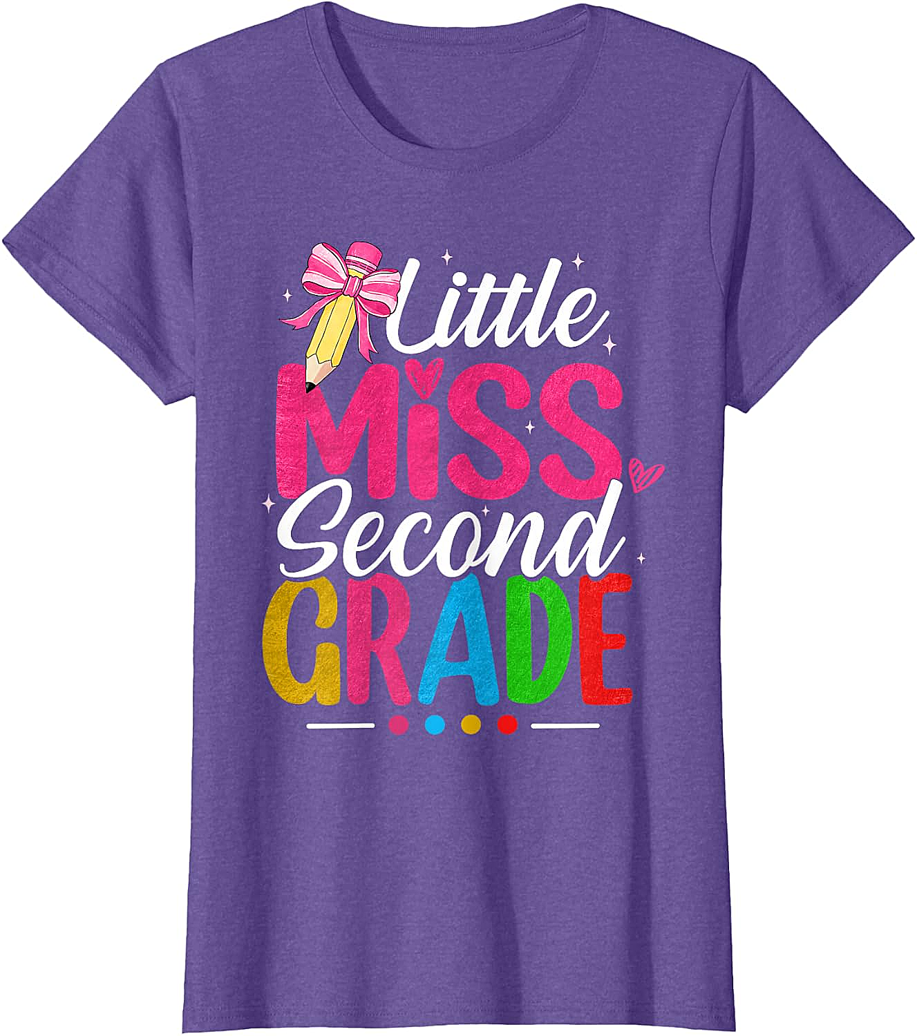 Little Miss Second Grade T-Shirt Girls Back to School Tee