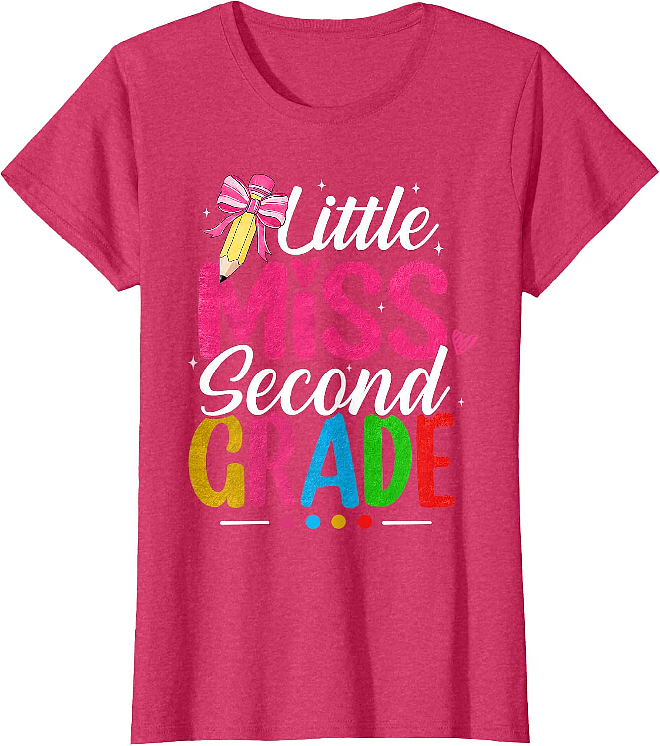 Little Miss Second Grade T-Shirt Girls Back to School Tee