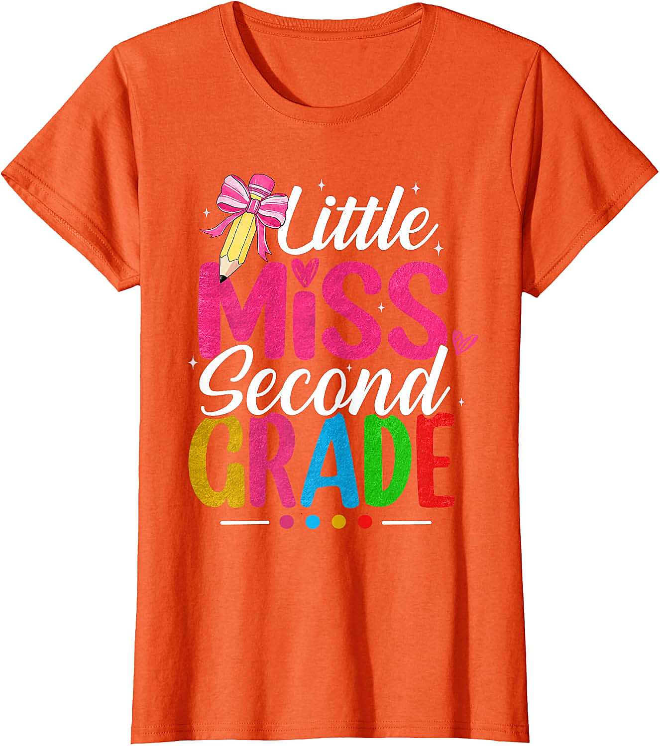 Little Miss Second Grade T-Shirt Girls Back to School Tee