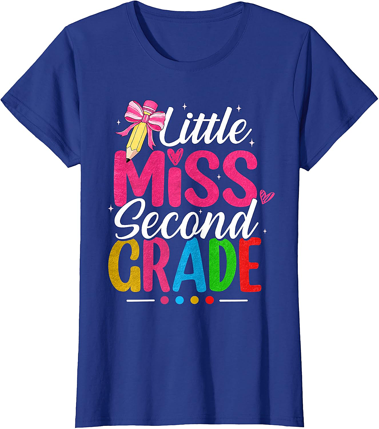 Little Miss Second Grade T-Shirt Girls Back to School Tee