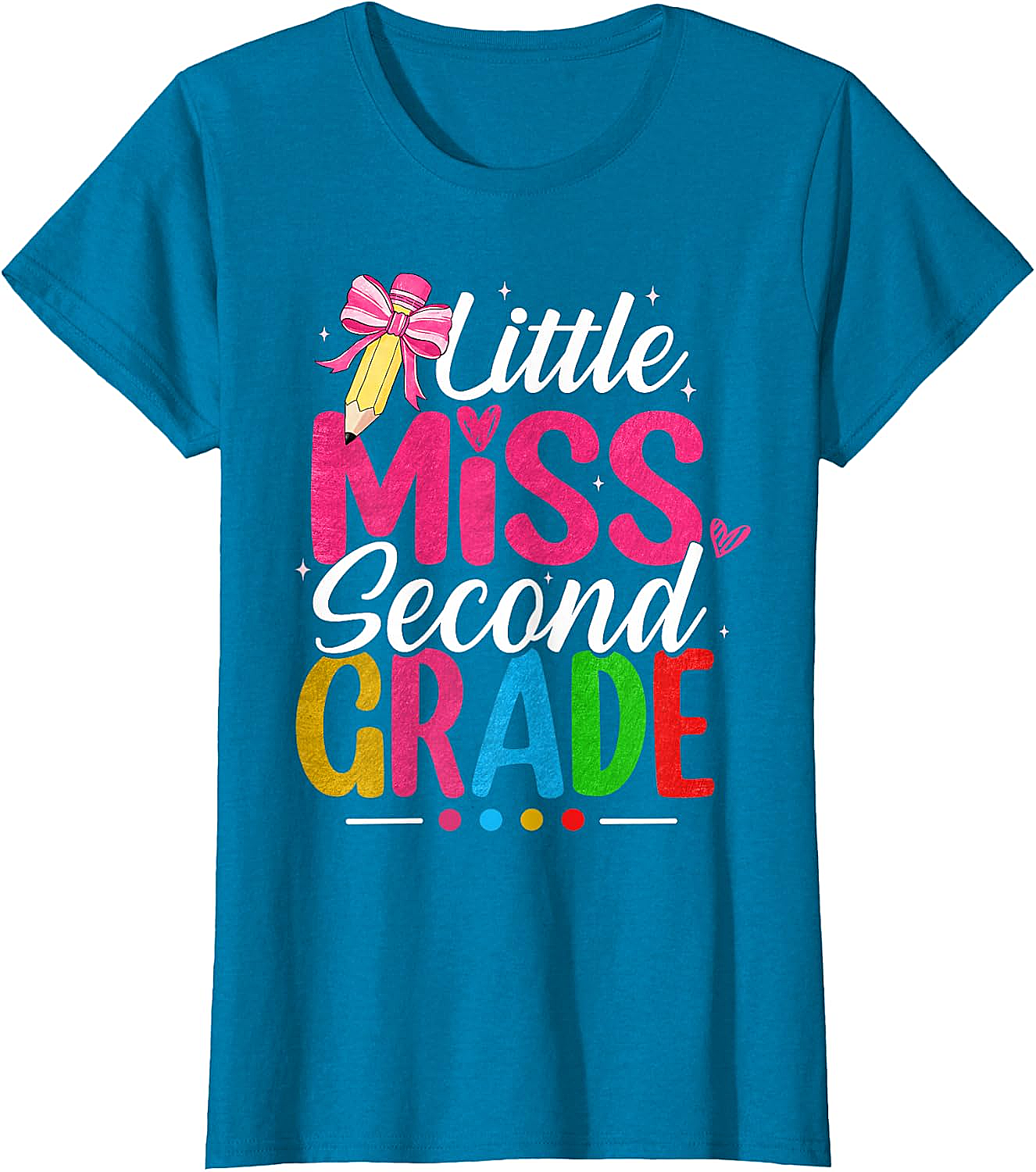 Little Miss Second Grade T-Shirt Girls Back to School Tee