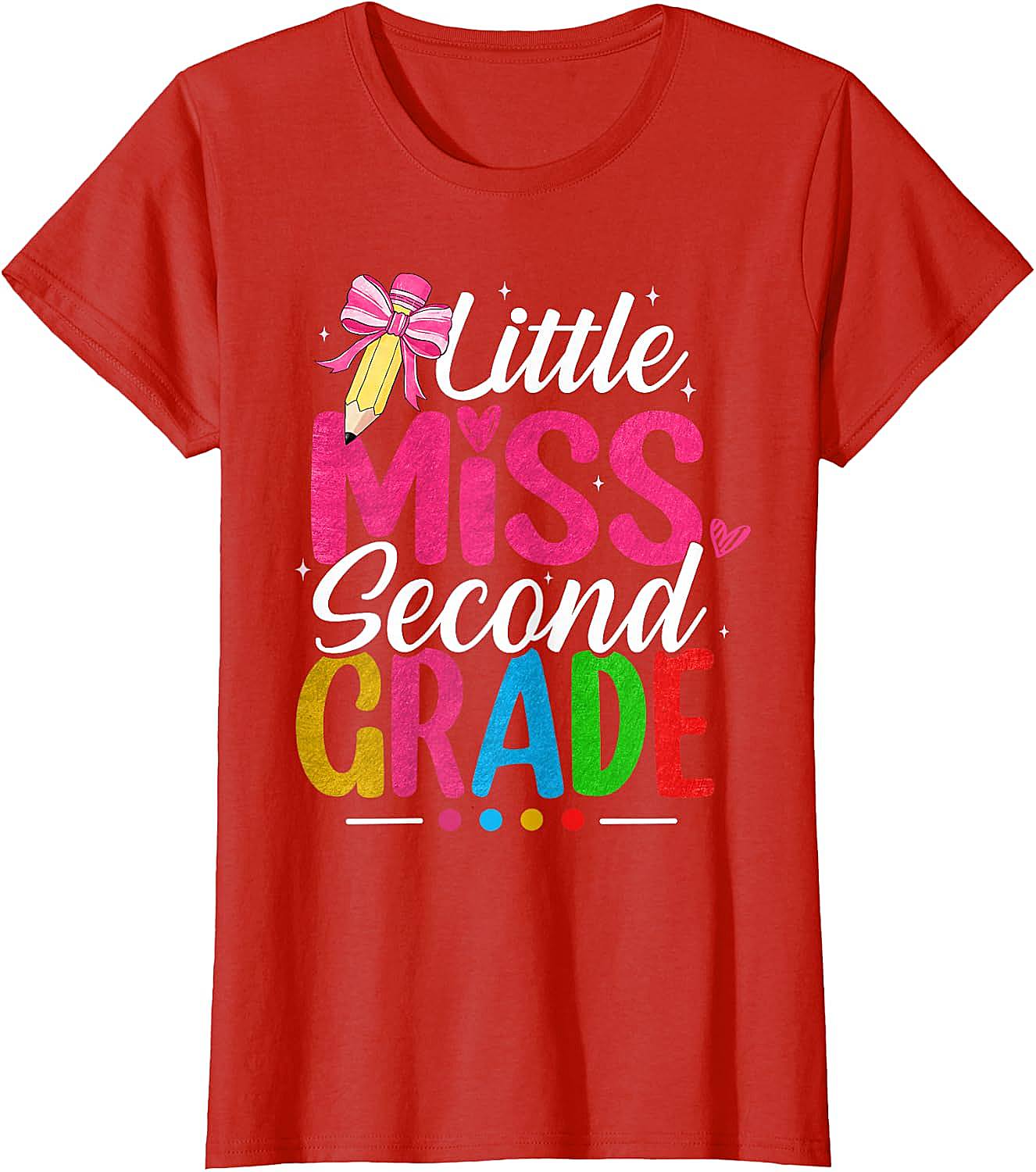 Little Miss Second Grade T-Shirt Girls Back to School Tee