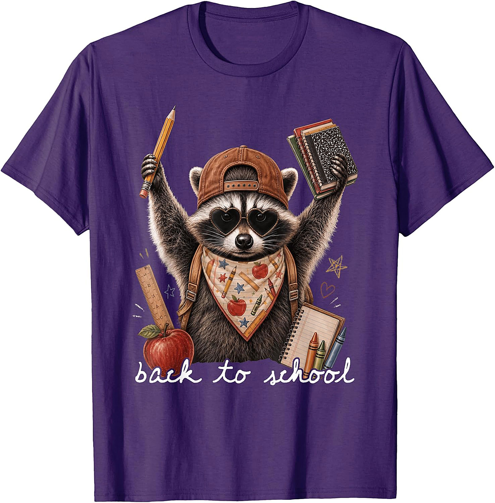 Cute Raccoon Back to School Graphic Tee | Unisex Apparel