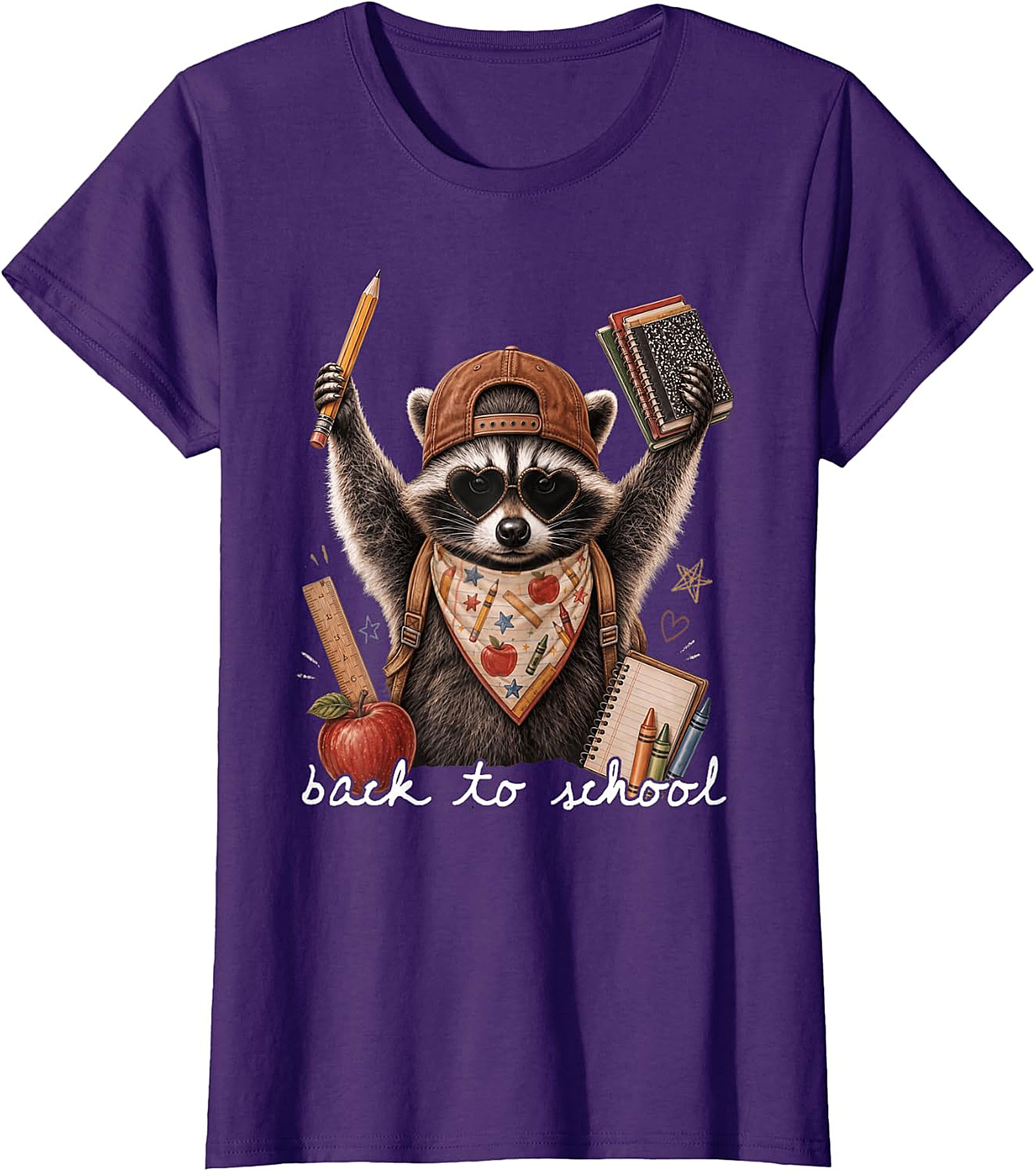 Cute Raccoon Back to School Graphic Tee | Unisex Apparel
