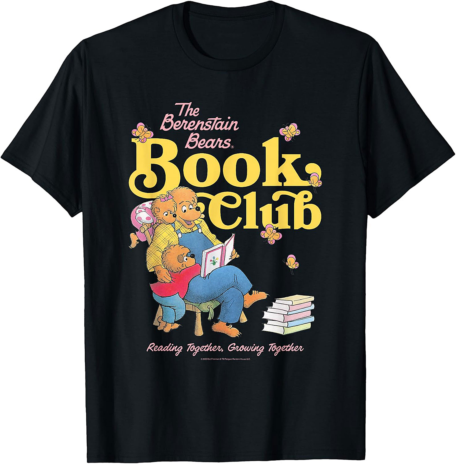 The Berenstain Bears Book Club T-Shirt - Black Graphic Tee