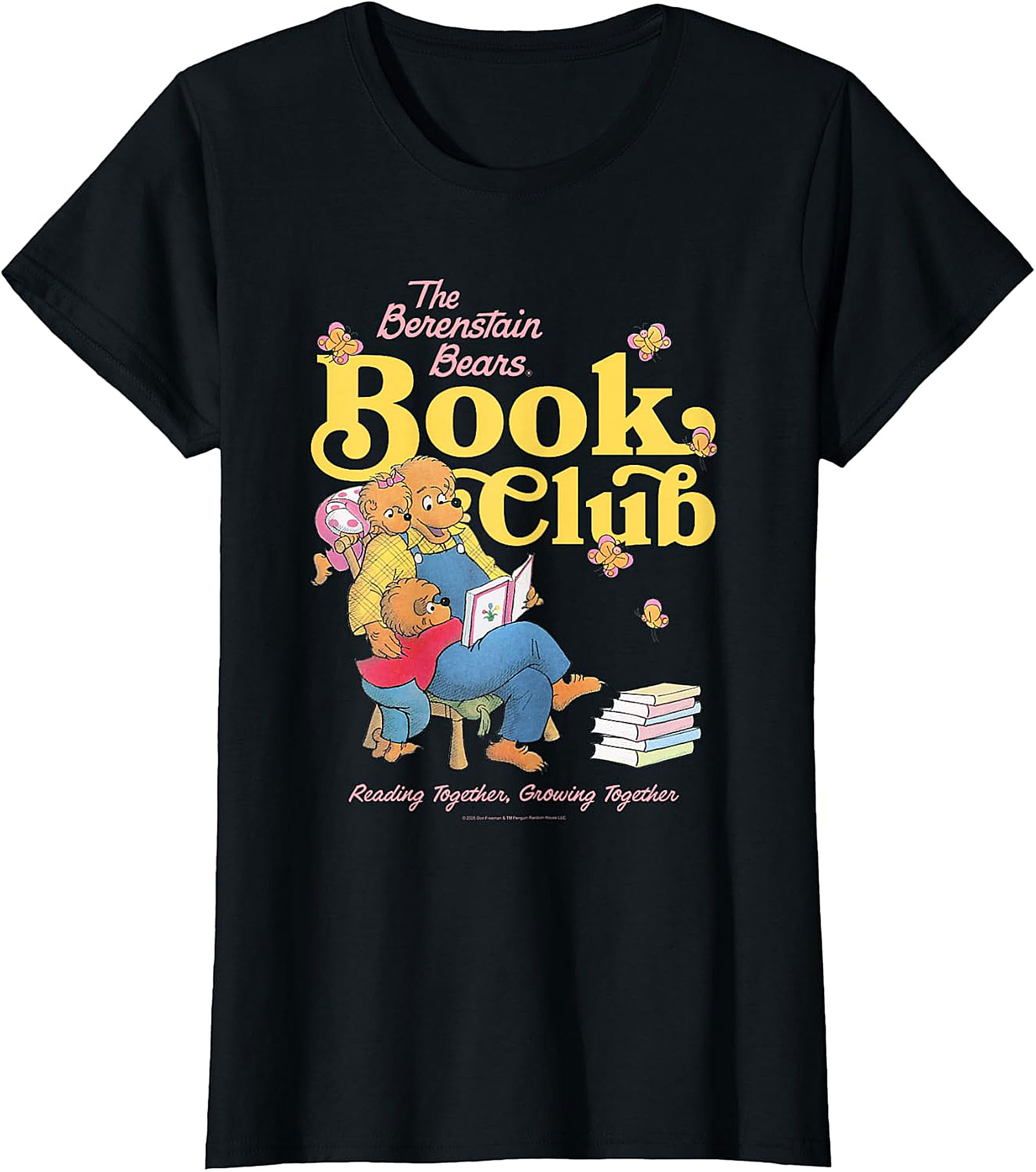 The Berenstain Bears Book Club T-Shirt - Black Graphic Tee
