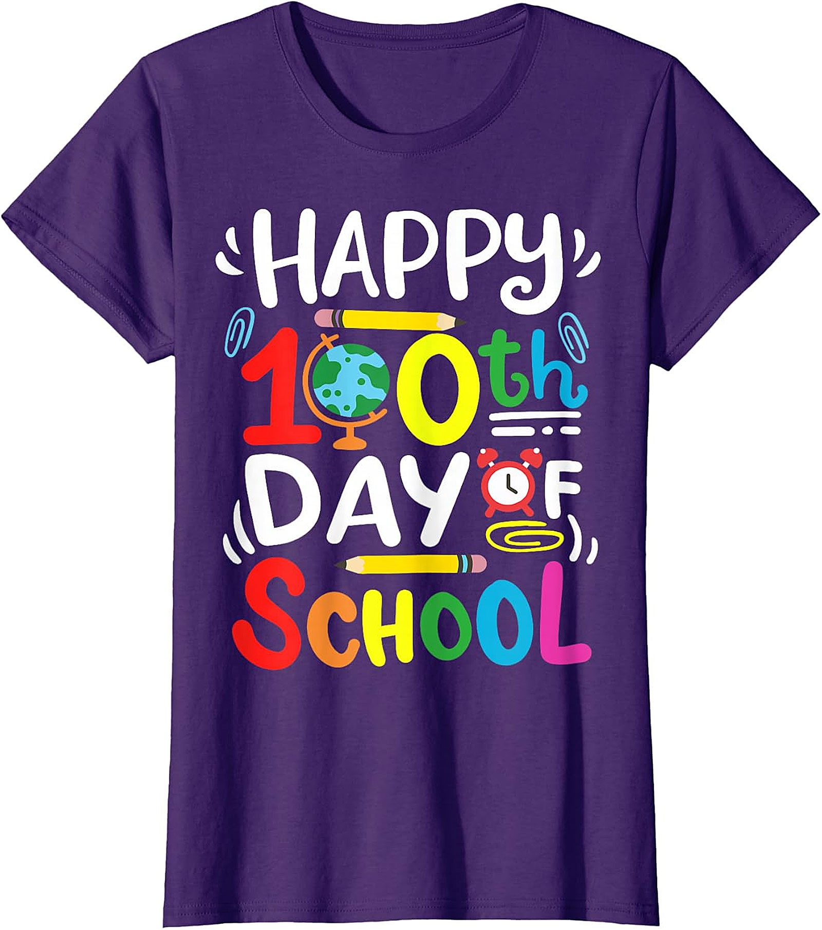 Happy 100th Day of School T-Shirt - Teacher & Student Tee