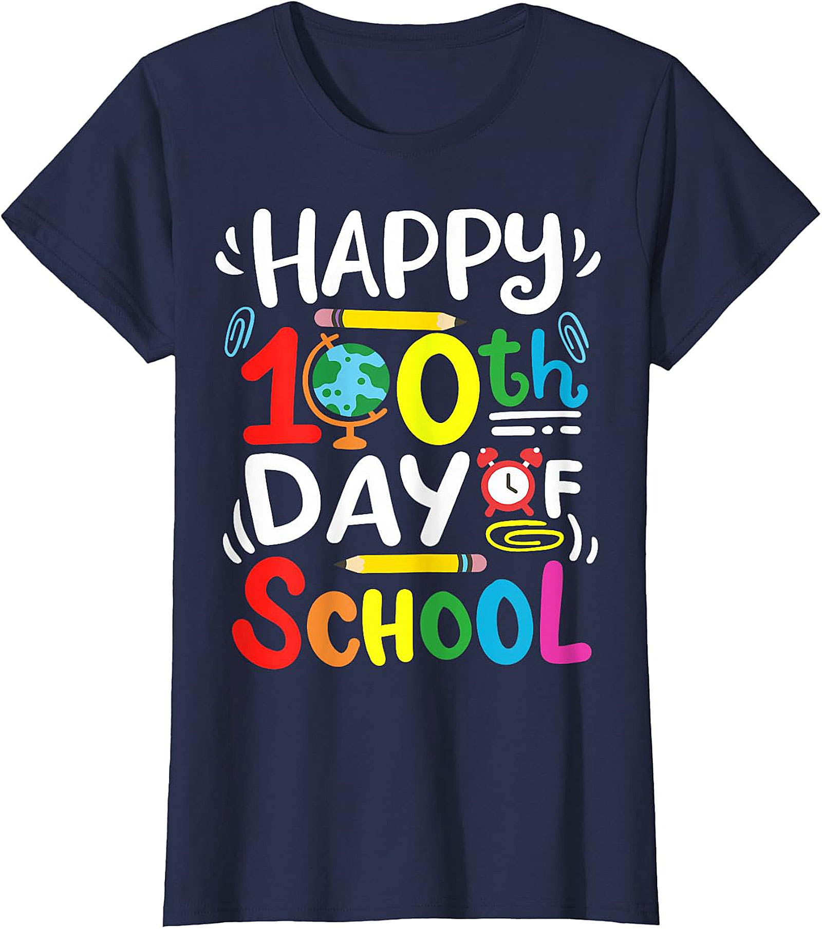 Happy 100th Day of School T-Shirt - Teacher & Student Tee