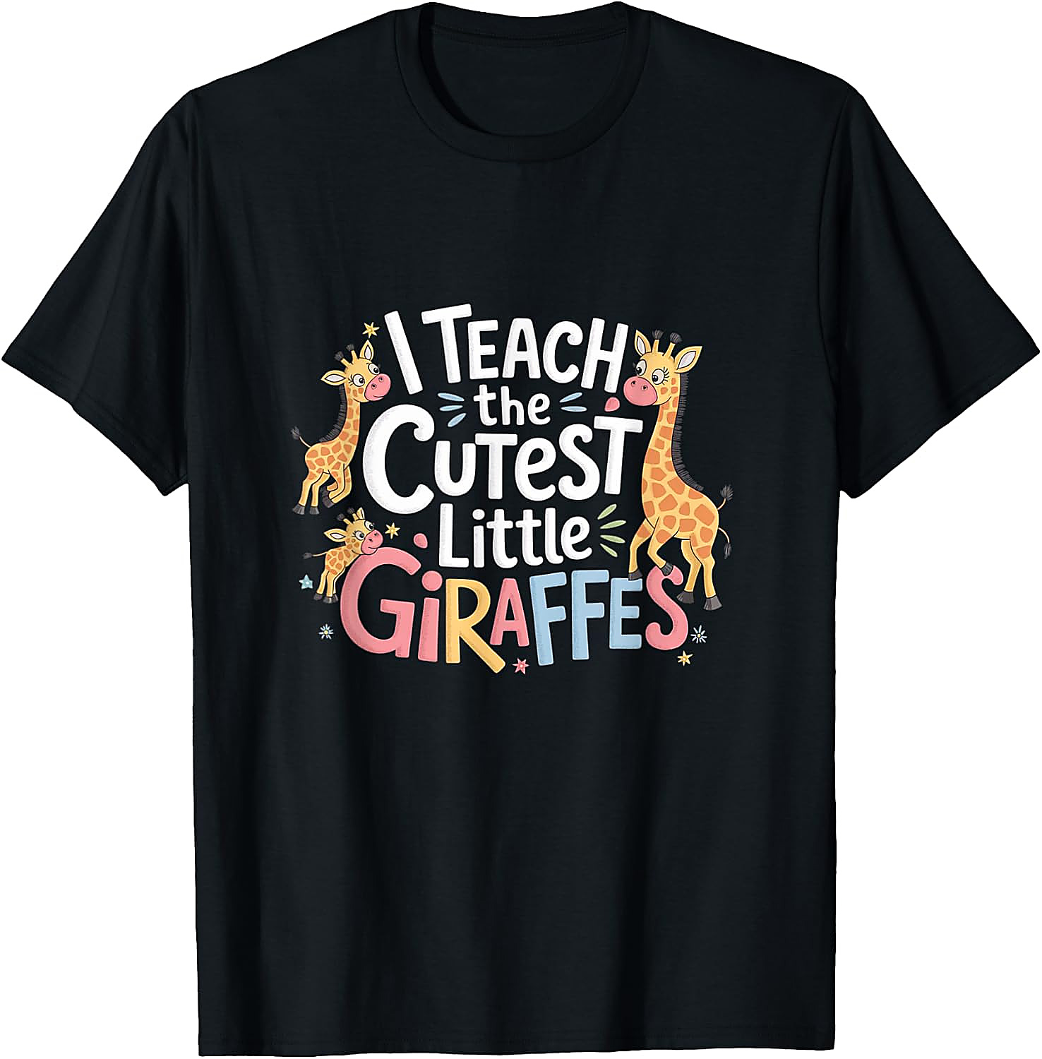 Cute Giraffes Funny Teacher T-Shirt | School Graphic Tee