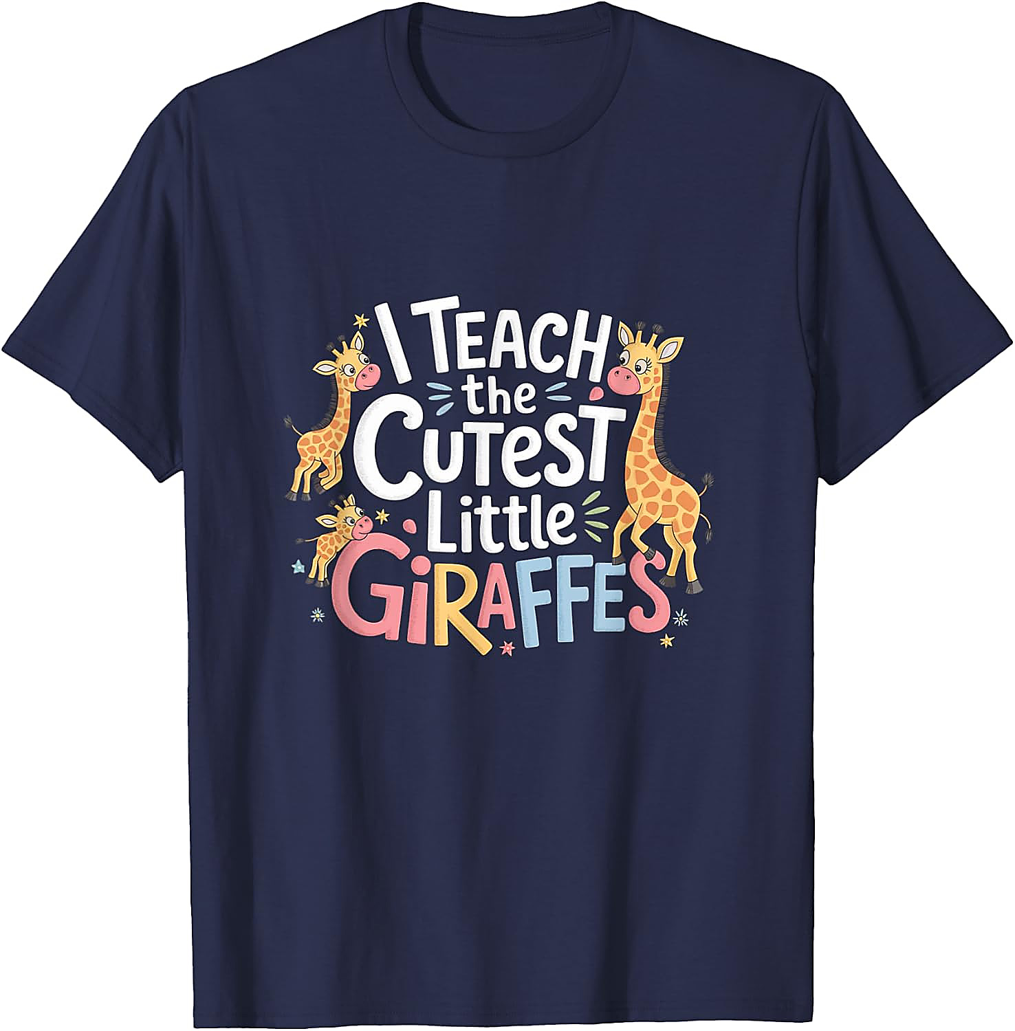 Cute Giraffes Funny Teacher T-Shirt | School Graphic Tee