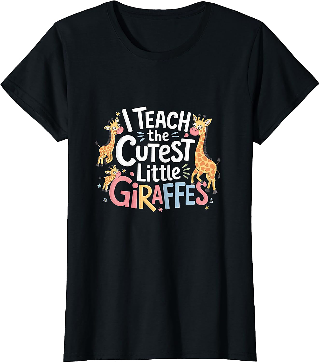 Cute Giraffes Funny Teacher T-Shirt | School Graphic Tee