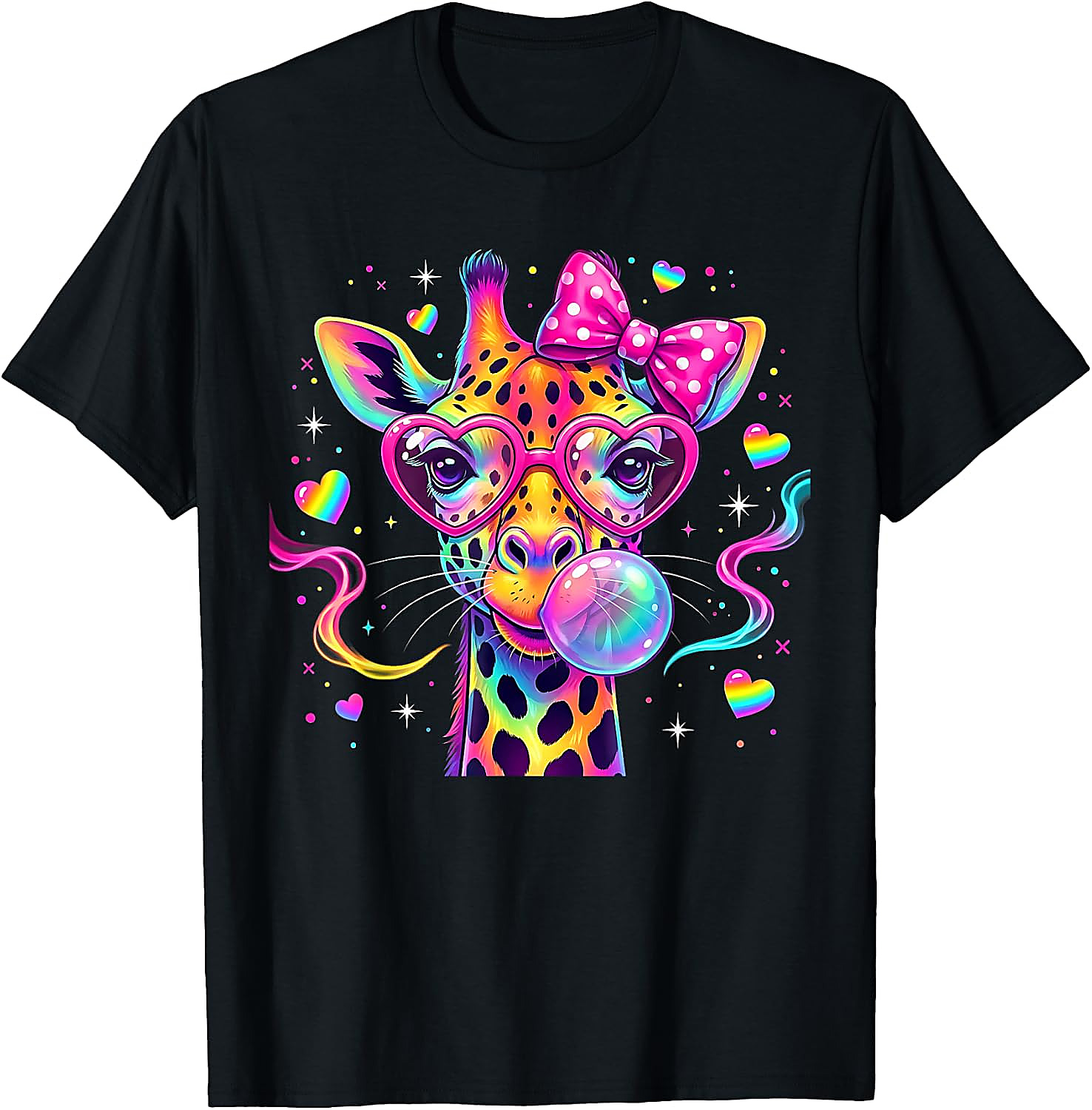 Funny Giraffe Bubble Gum T-Shirt for Kids | Back to School