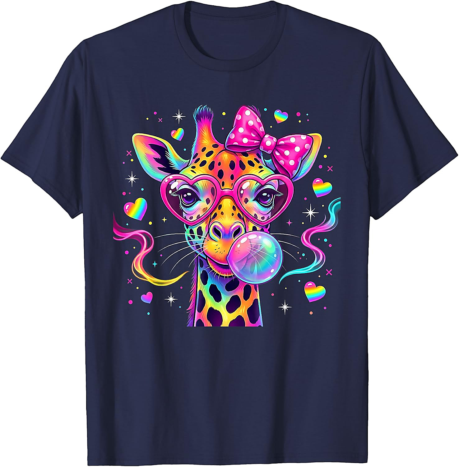 Funny Giraffe Bubble Gum T-Shirt for Kids | Back to School