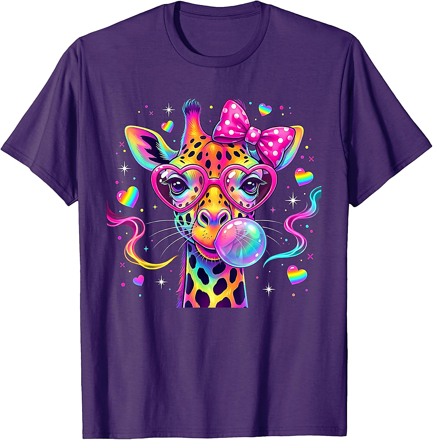 Funny Giraffe Bubble Gum T-Shirt for Kids | Back to School