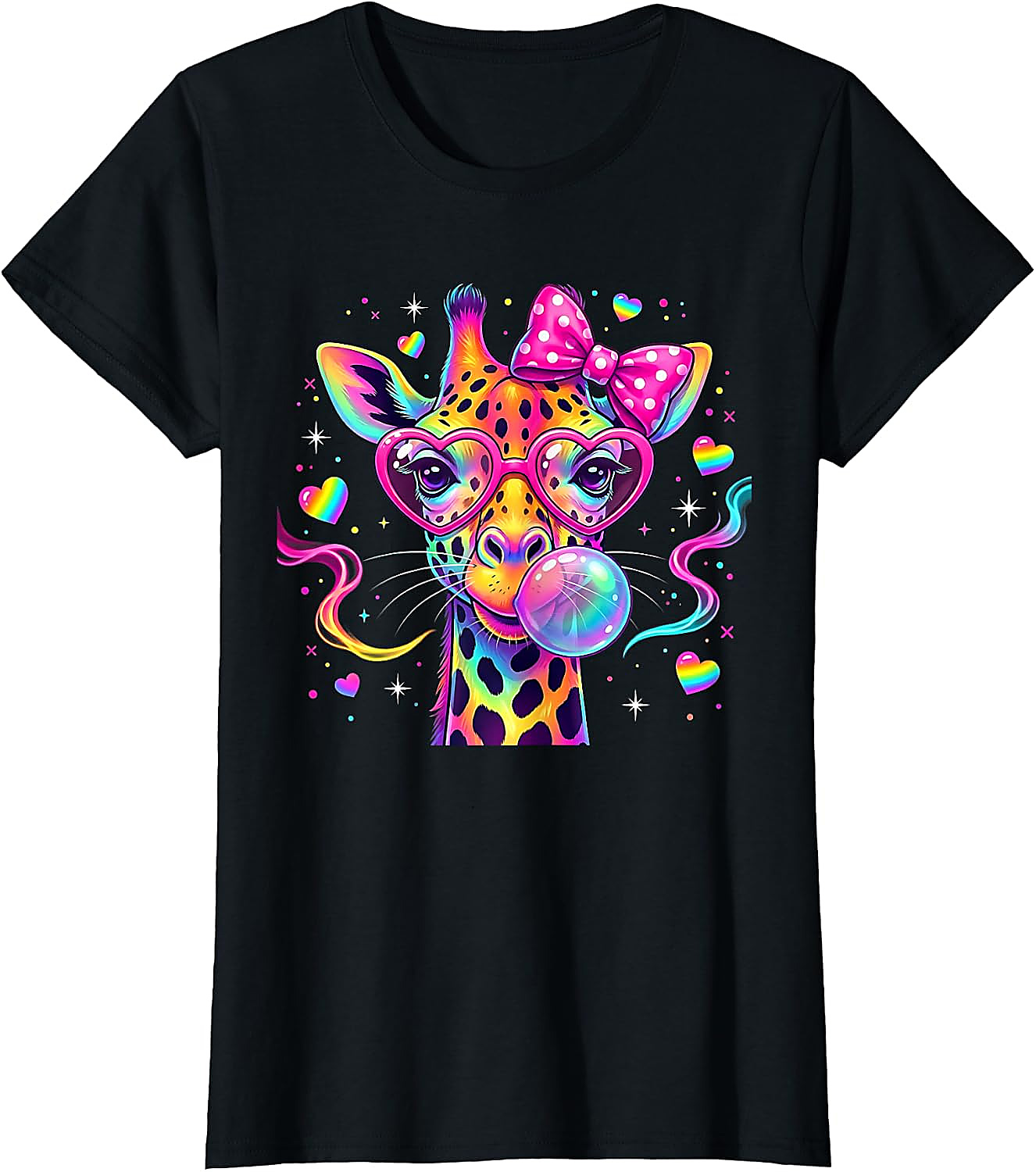 Funny Giraffe Bubble Gum T-Shirt for Kids | Back to School