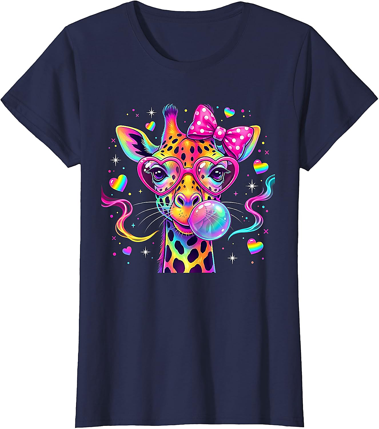 Funny Giraffe Bubble Gum T-Shirt for Kids | Back to School