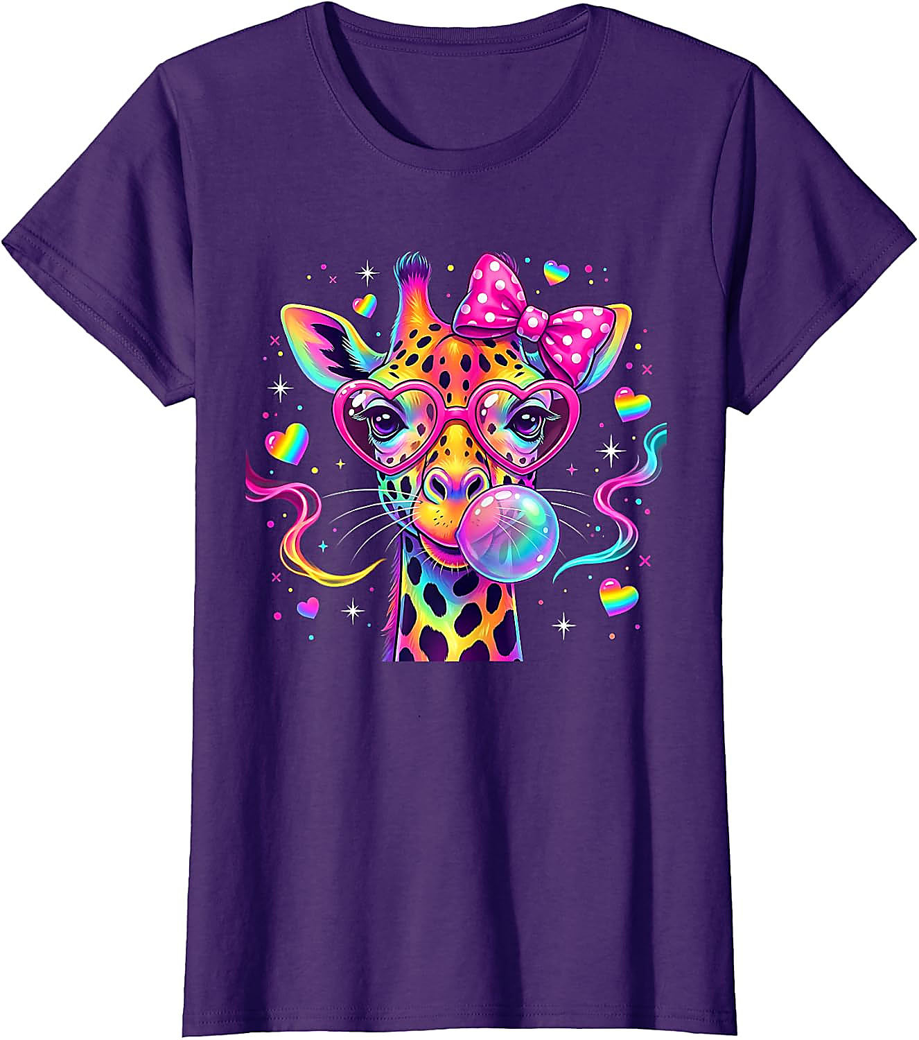 Funny Giraffe Bubble Gum T-Shirt for Kids | Back to School