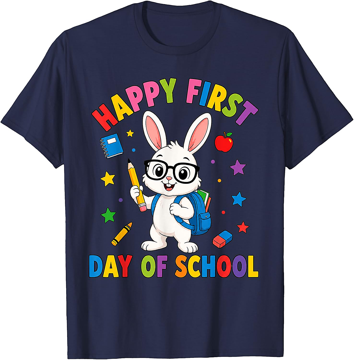 First Day of School Bunny T-Shirt | Cute Rabbit Tee