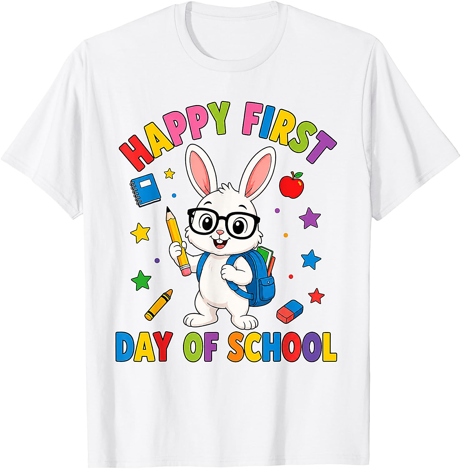 First Day of School Bunny T-Shirt | Cute Rabbit Tee