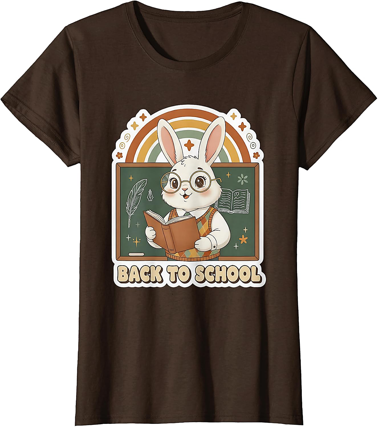 Cute Bunny Back to School T-Shirt | Reading & Teacher Tee
