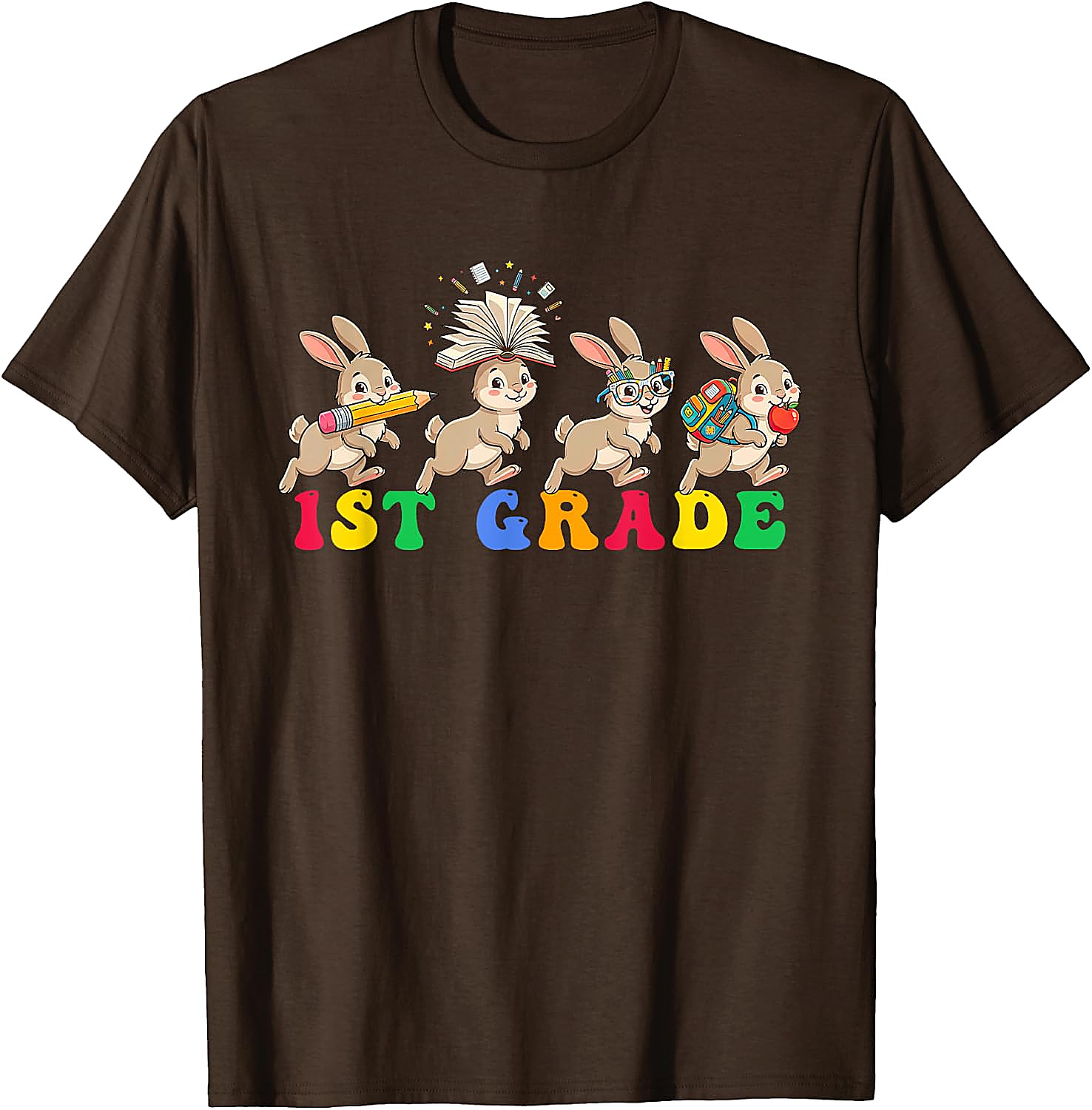 1st Grade Bunny T-Shirt | Back to School Teacher Student Tee
