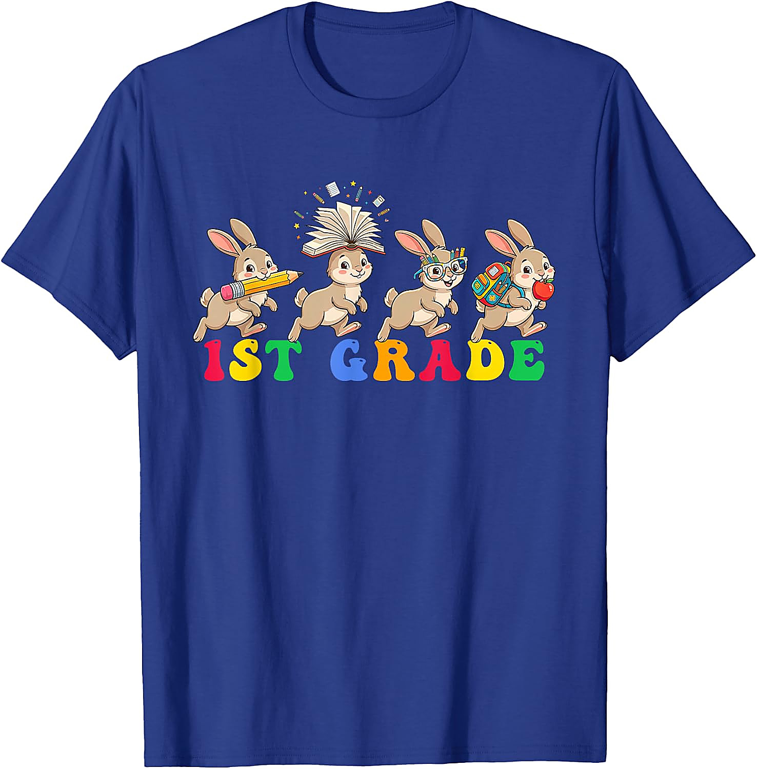 1st Grade Bunny T-Shirt | Back to School Teacher Student Tee