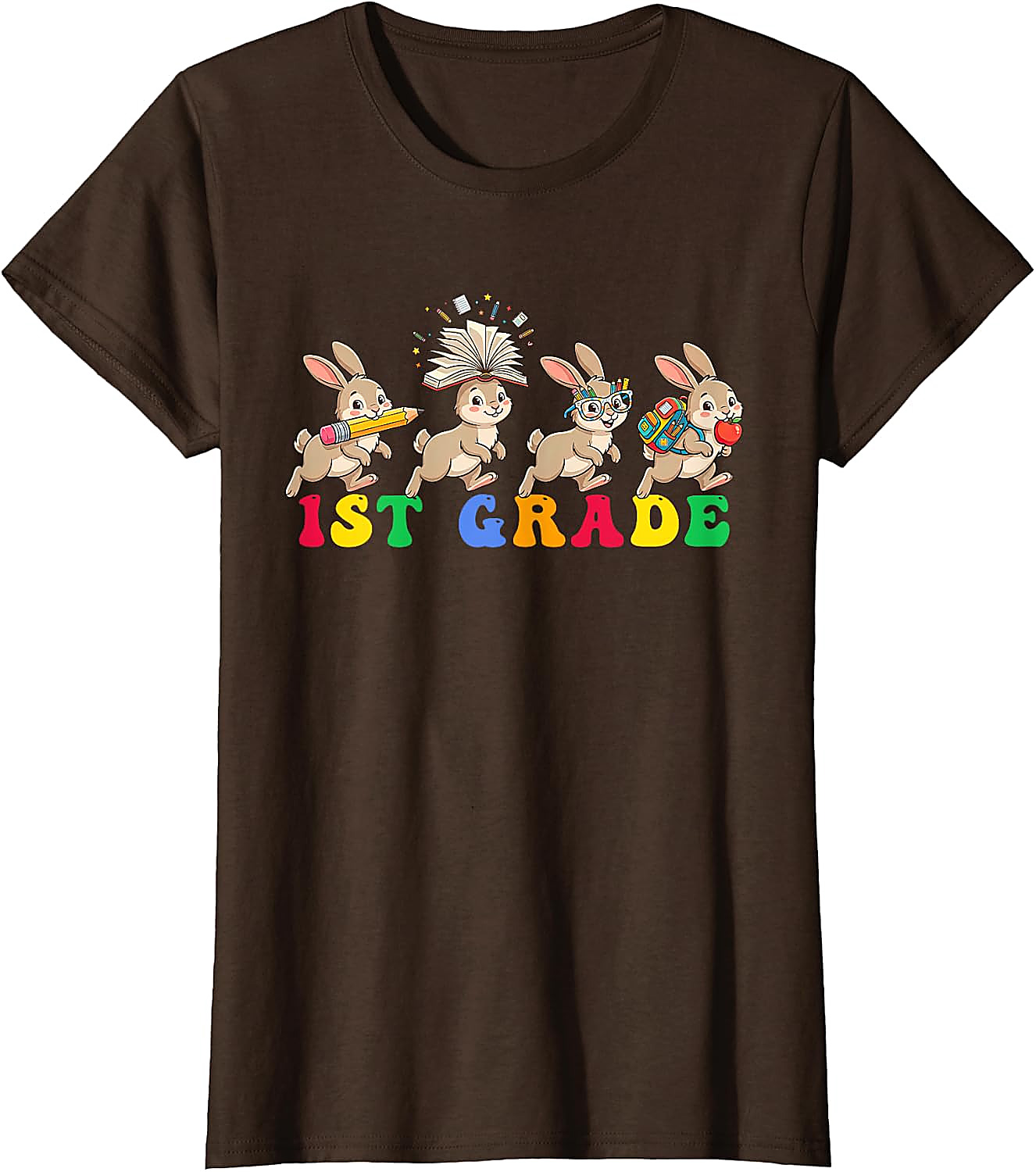 1st Grade Bunny T-Shirt | Back to School Teacher Student Tee