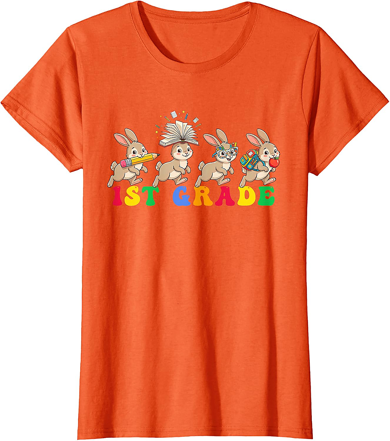 1st Grade Bunny T-Shirt | Back to School Teacher Student Tee