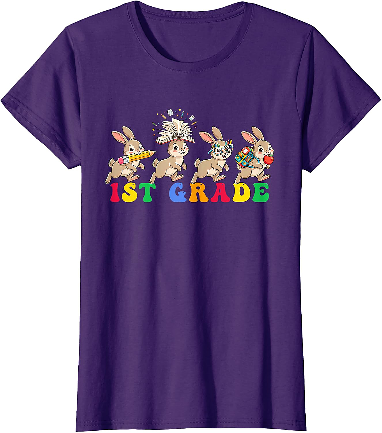 1st Grade Bunny T-Shirt | Back to School Teacher Student Tee