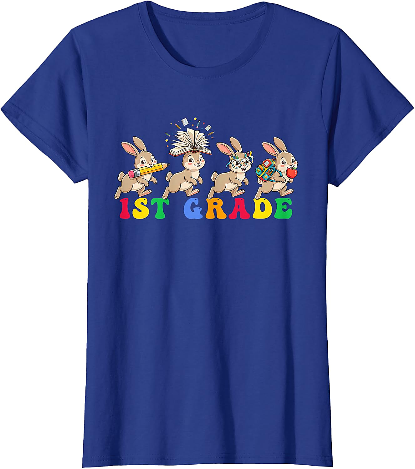 1st Grade Bunny T-Shirt | Back to School Teacher Student Tee