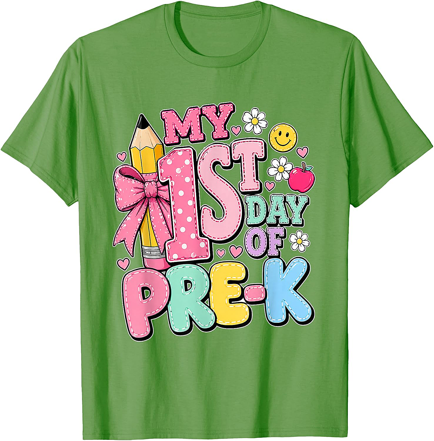 My 1st Day of Pre-K T-Shirt Back to School Girls Tee