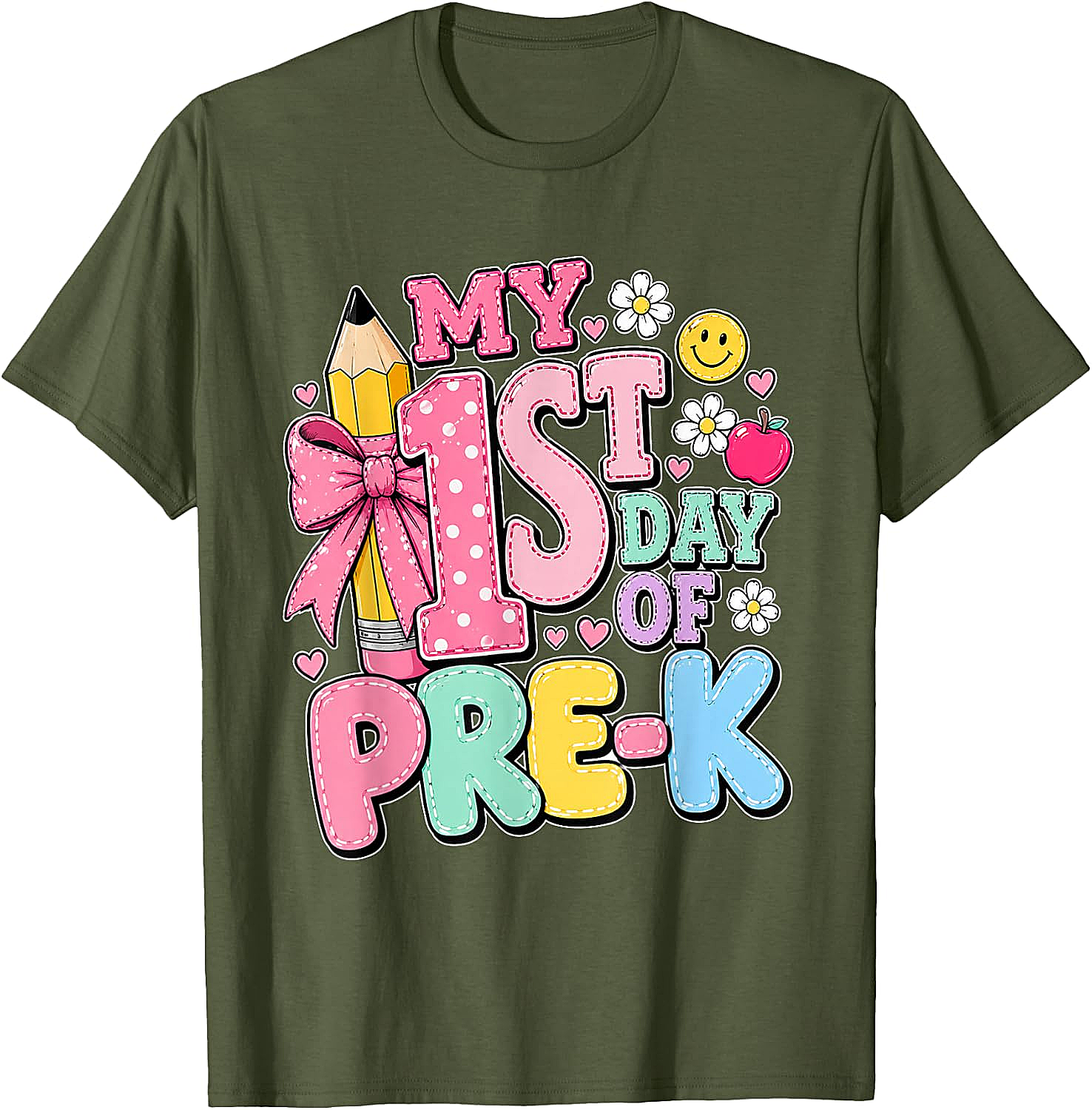 My 1st Day of Pre-K T-Shirt Back to School Girls Tee