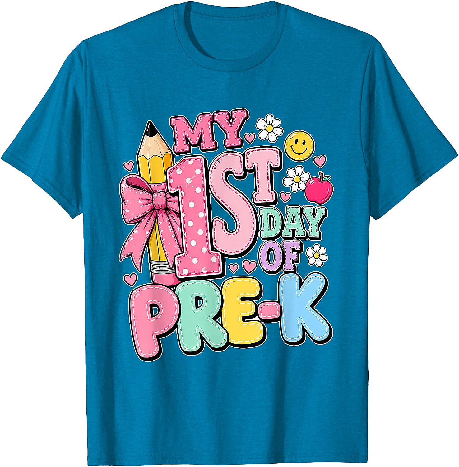 My 1st Day of Pre-K T-Shirt Back to School Girls Tee