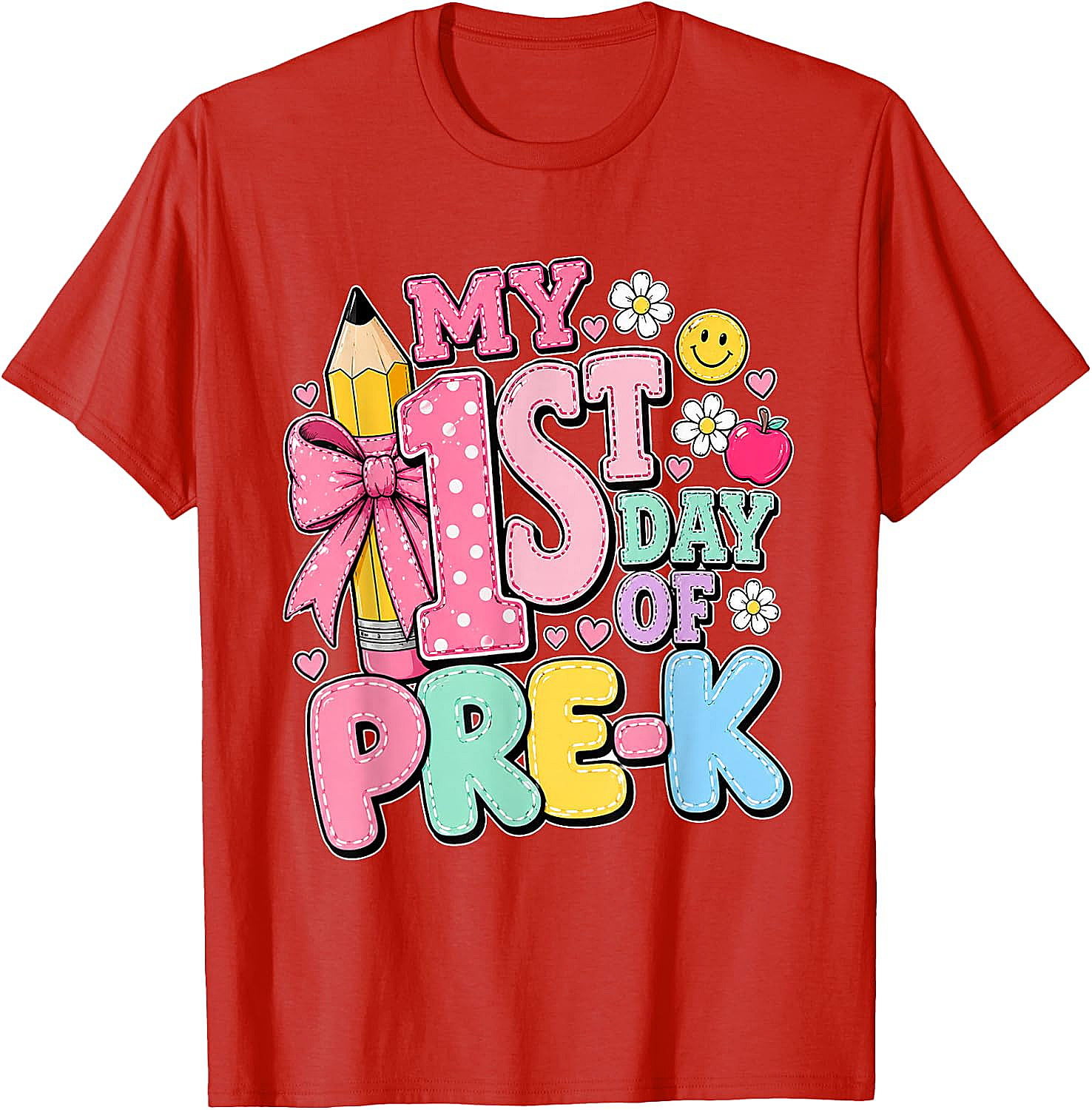 My 1st Day of Pre-K T-Shirt Back to School Girls Tee