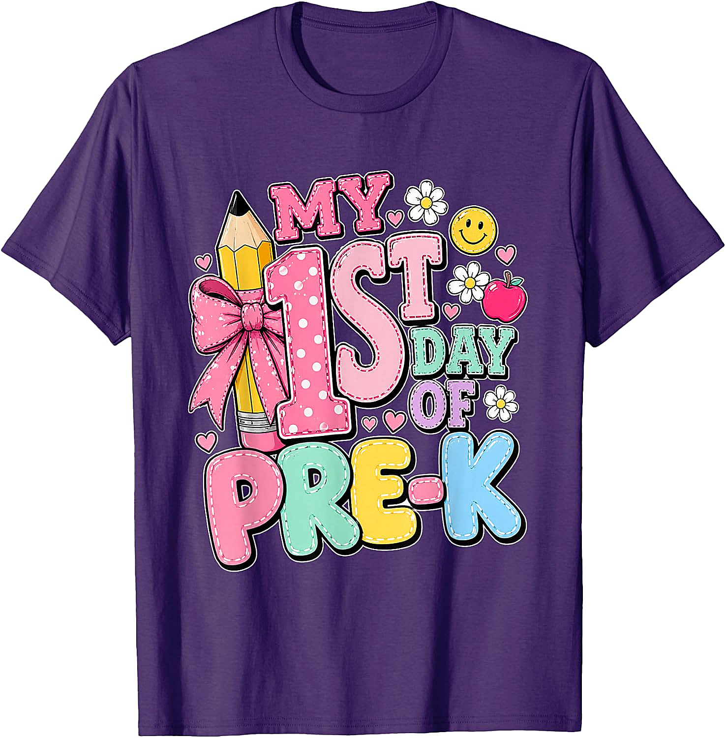 My 1st Day of Pre-K T-Shirt Back to School Girls Tee
