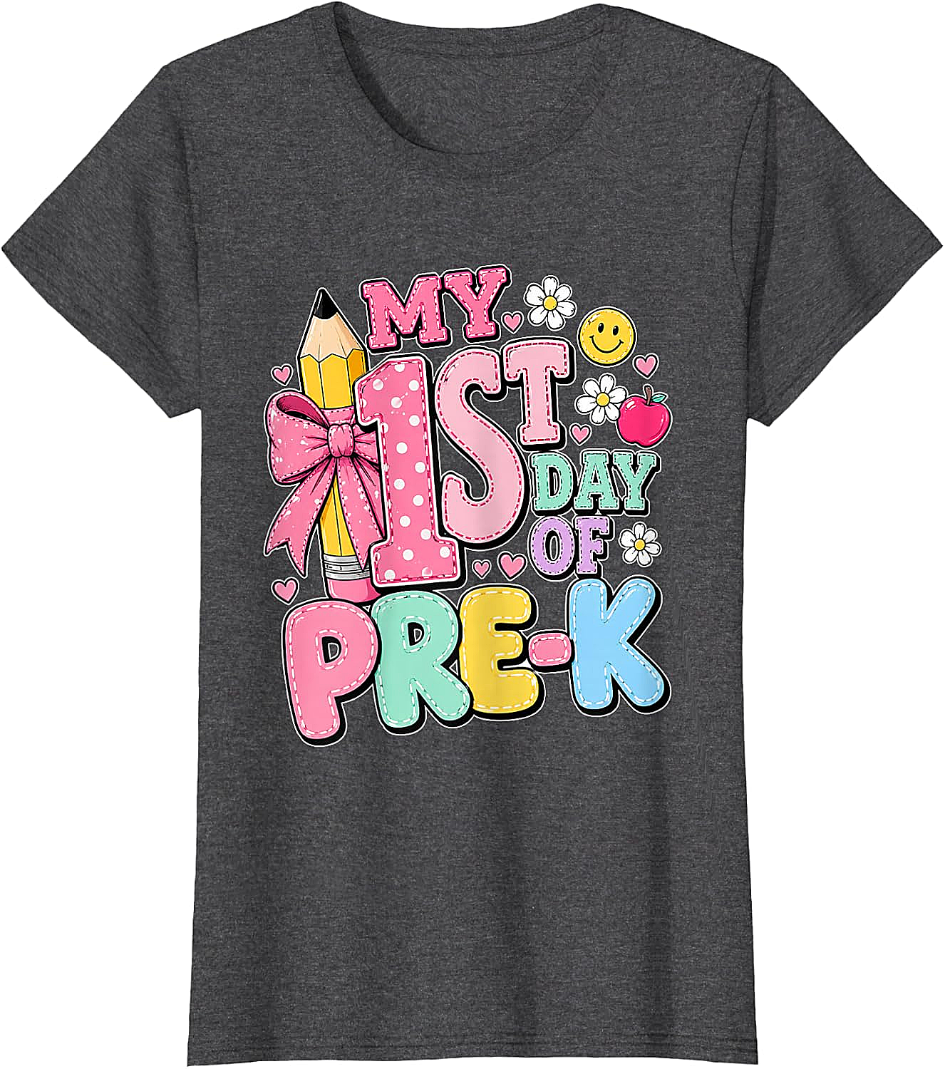 My 1st Day of Pre-K T-Shirt Back to School Girls Tee