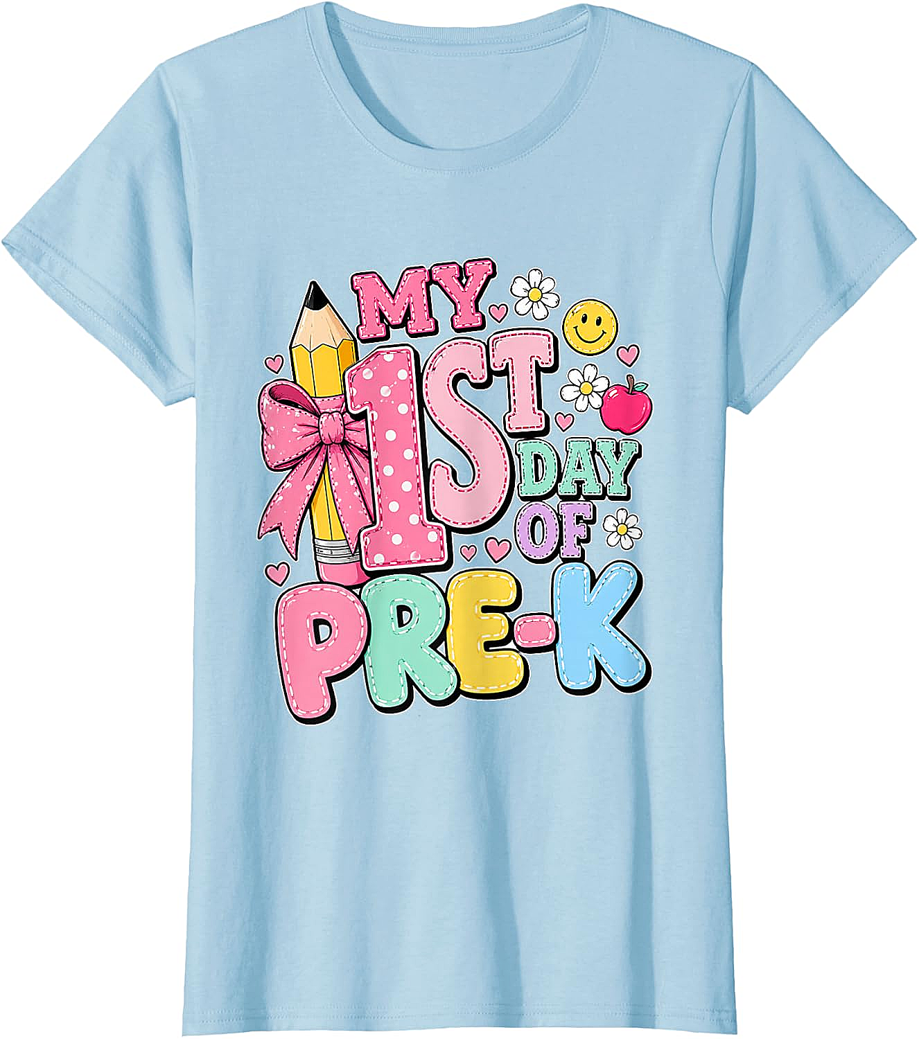 My 1st Day of Pre-K T-Shirt Back to School Girls Tee