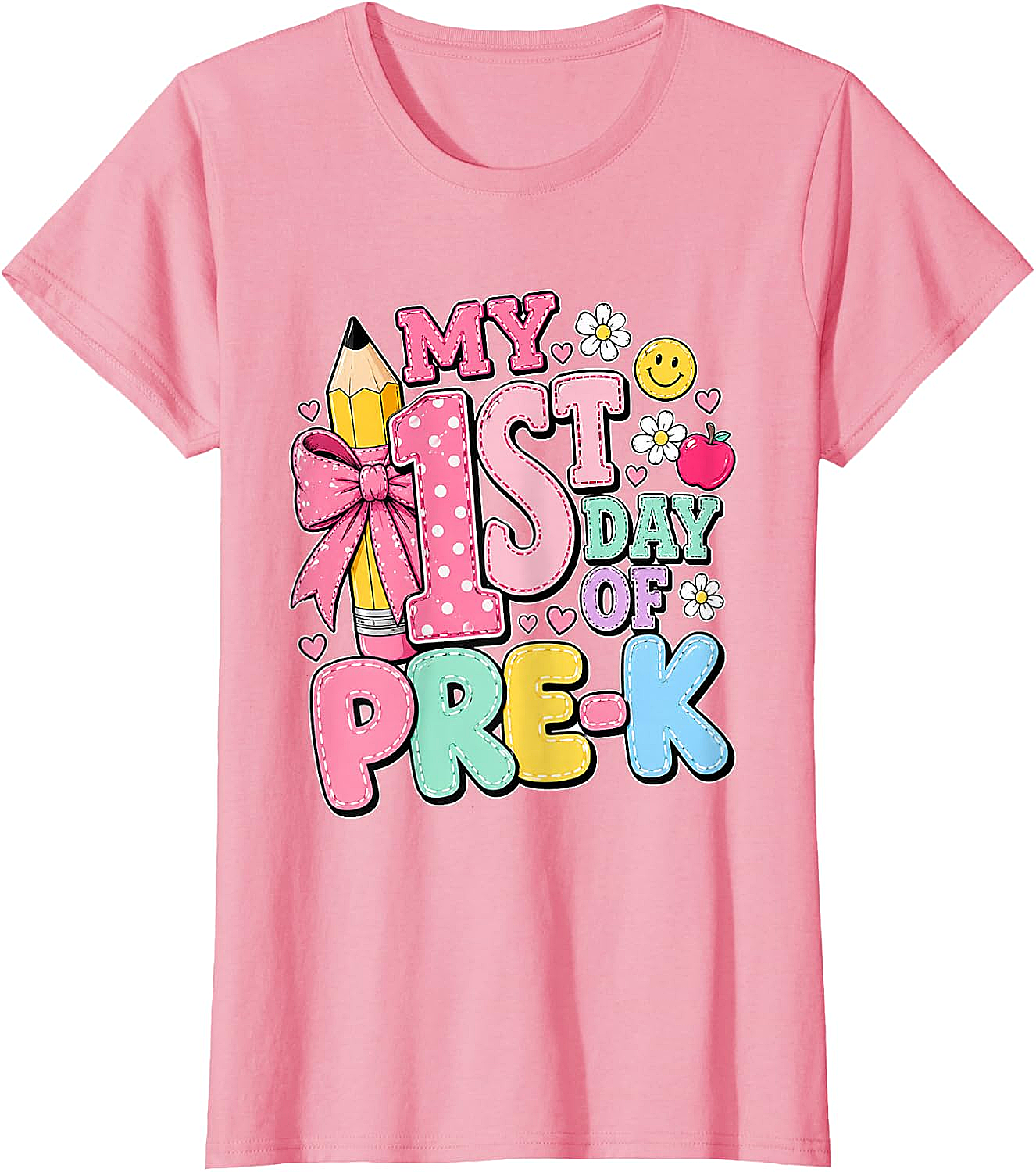 My 1st Day of Pre-K T-Shirt Back to School Girls Tee