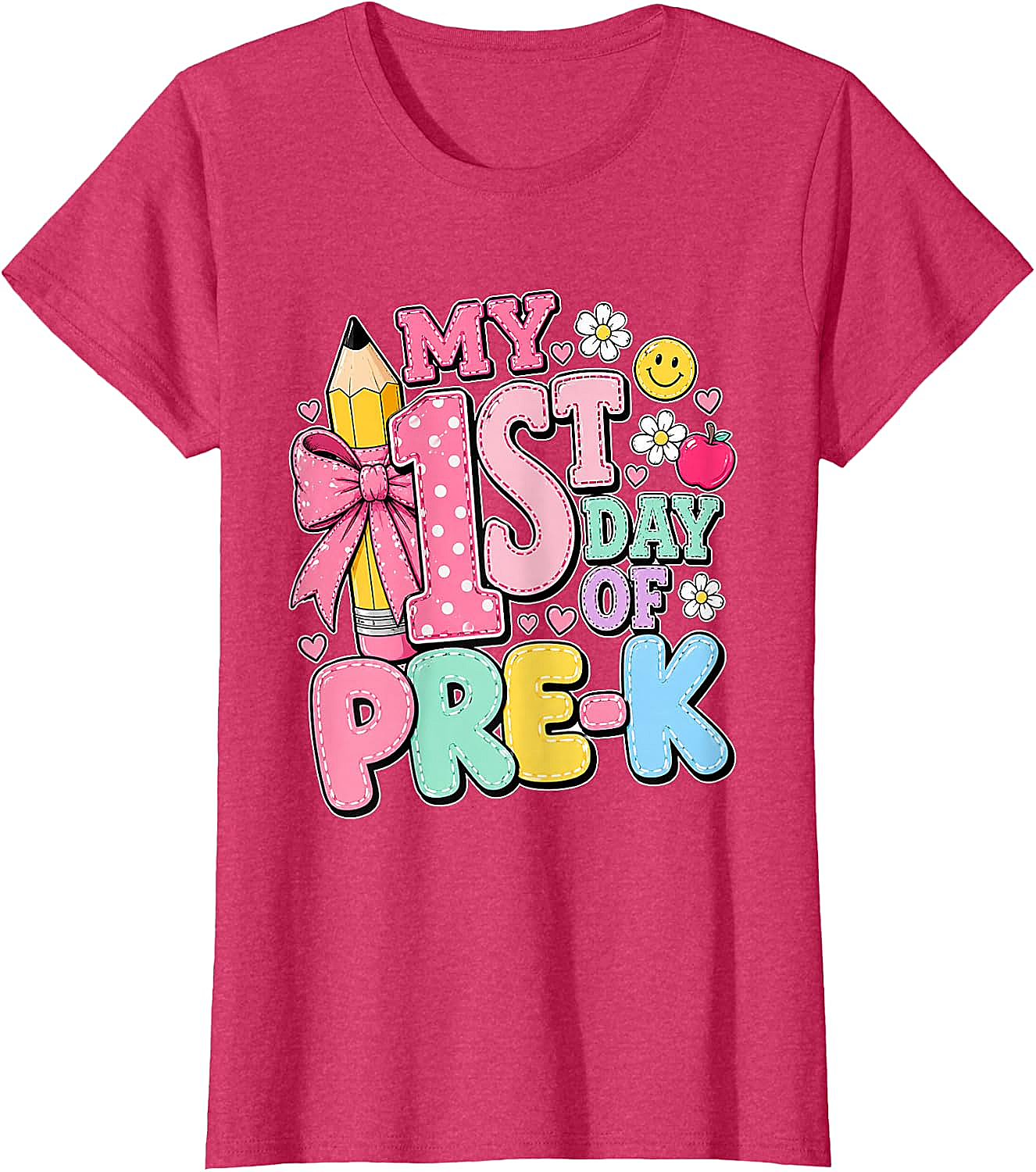 My 1st Day of Pre-K T-Shirt Back to School Girls Tee