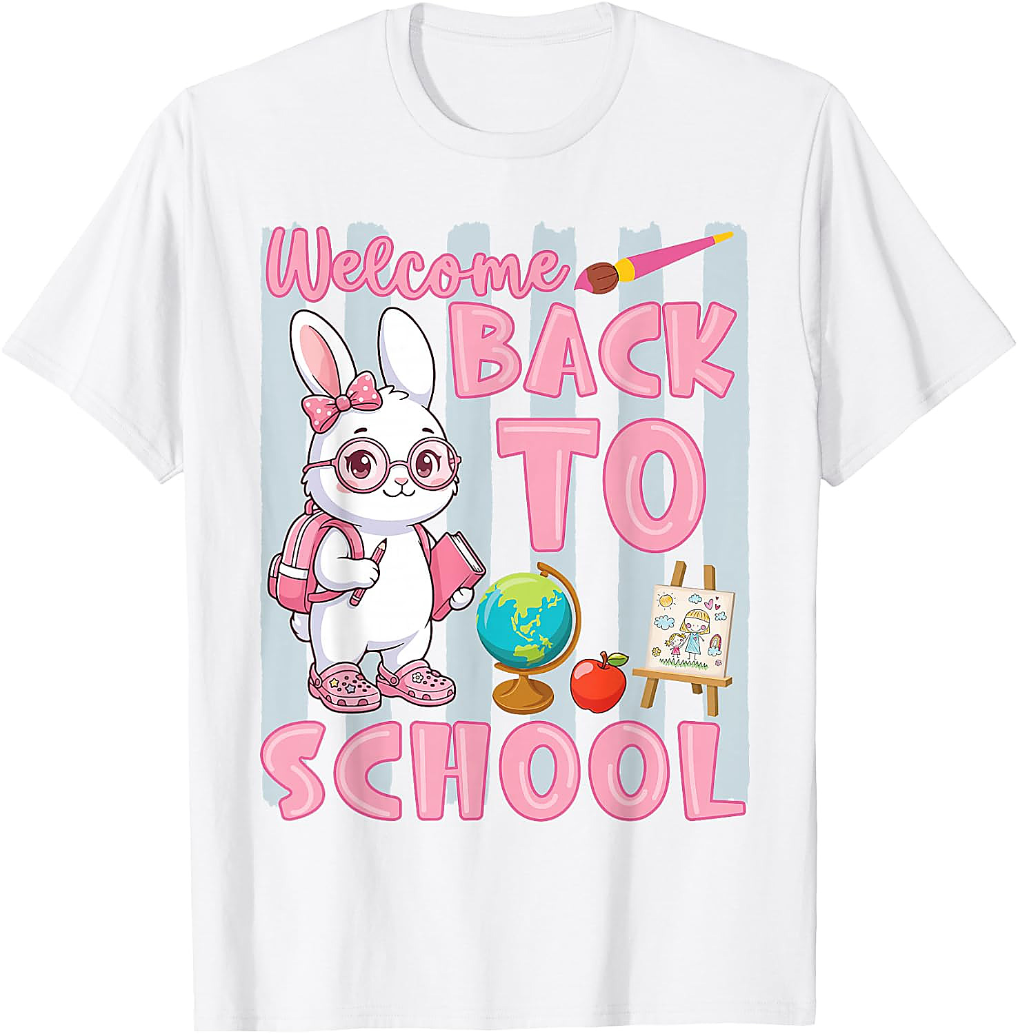 Back to School Bunny Shirt for Girls | Cute First Day Tee