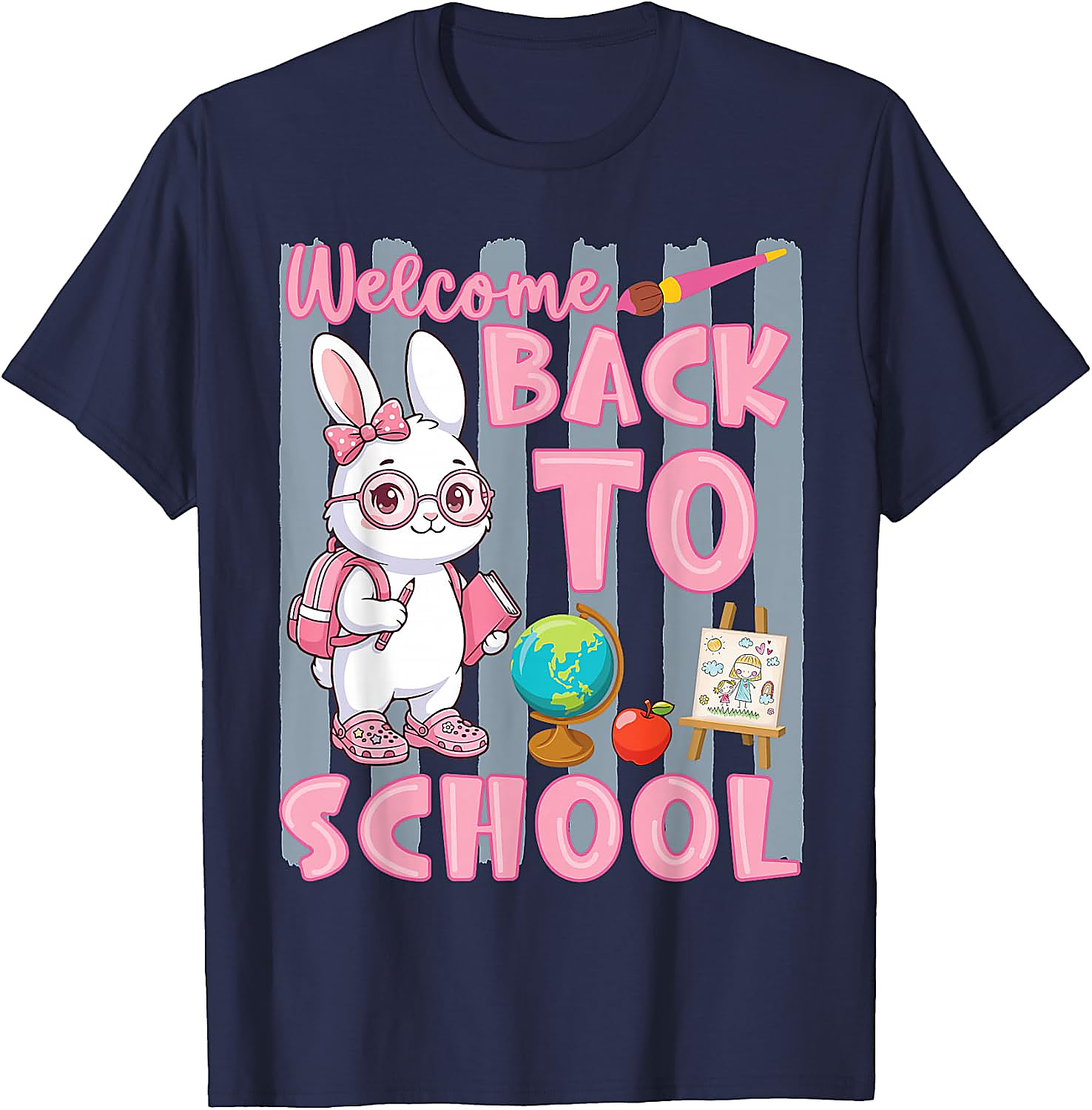 Back to School Bunny Shirt for Girls | Cute First Day Tee