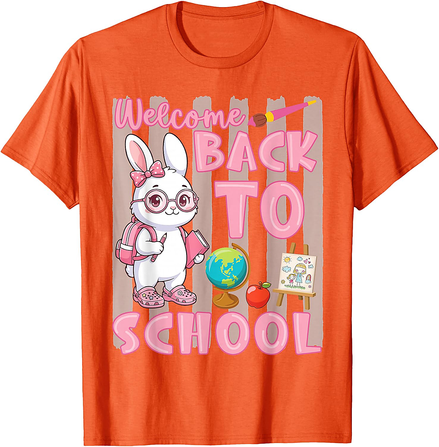 Back to School Bunny Shirt for Girls | Cute First Day Tee
