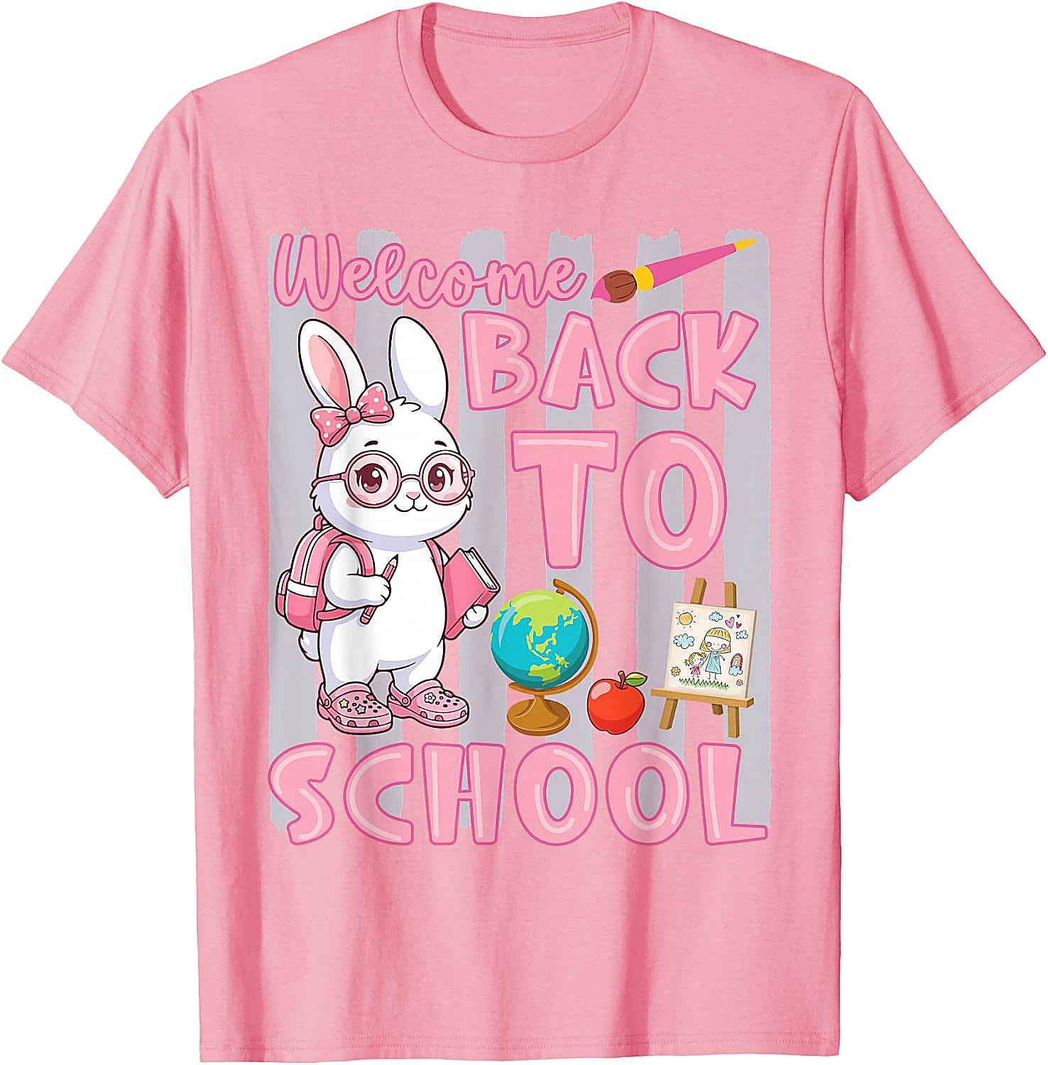 Back to School Bunny Shirt for Girls | Cute First Day Tee