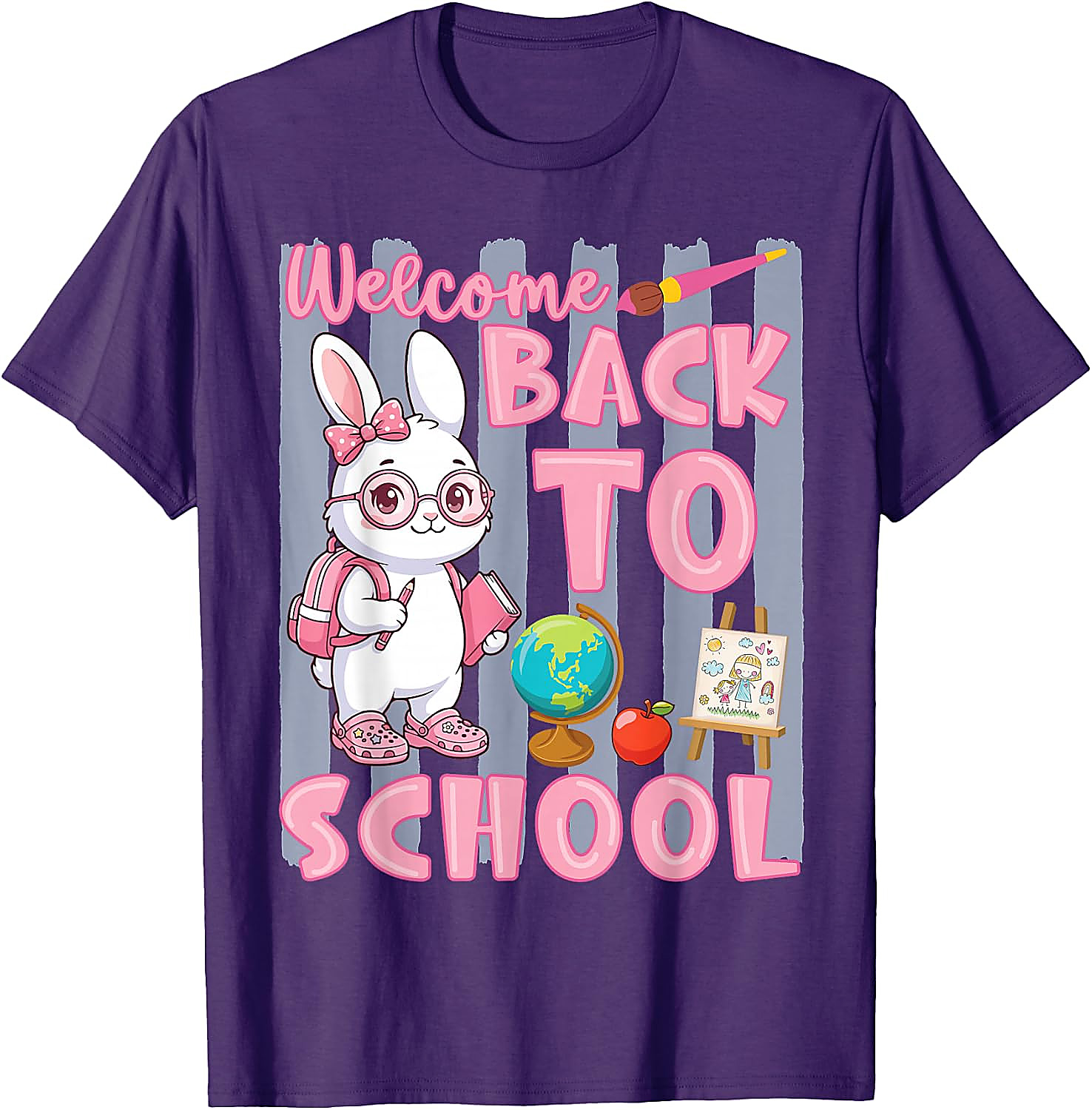 Back to School Bunny Shirt for Girls | Cute First Day Tee