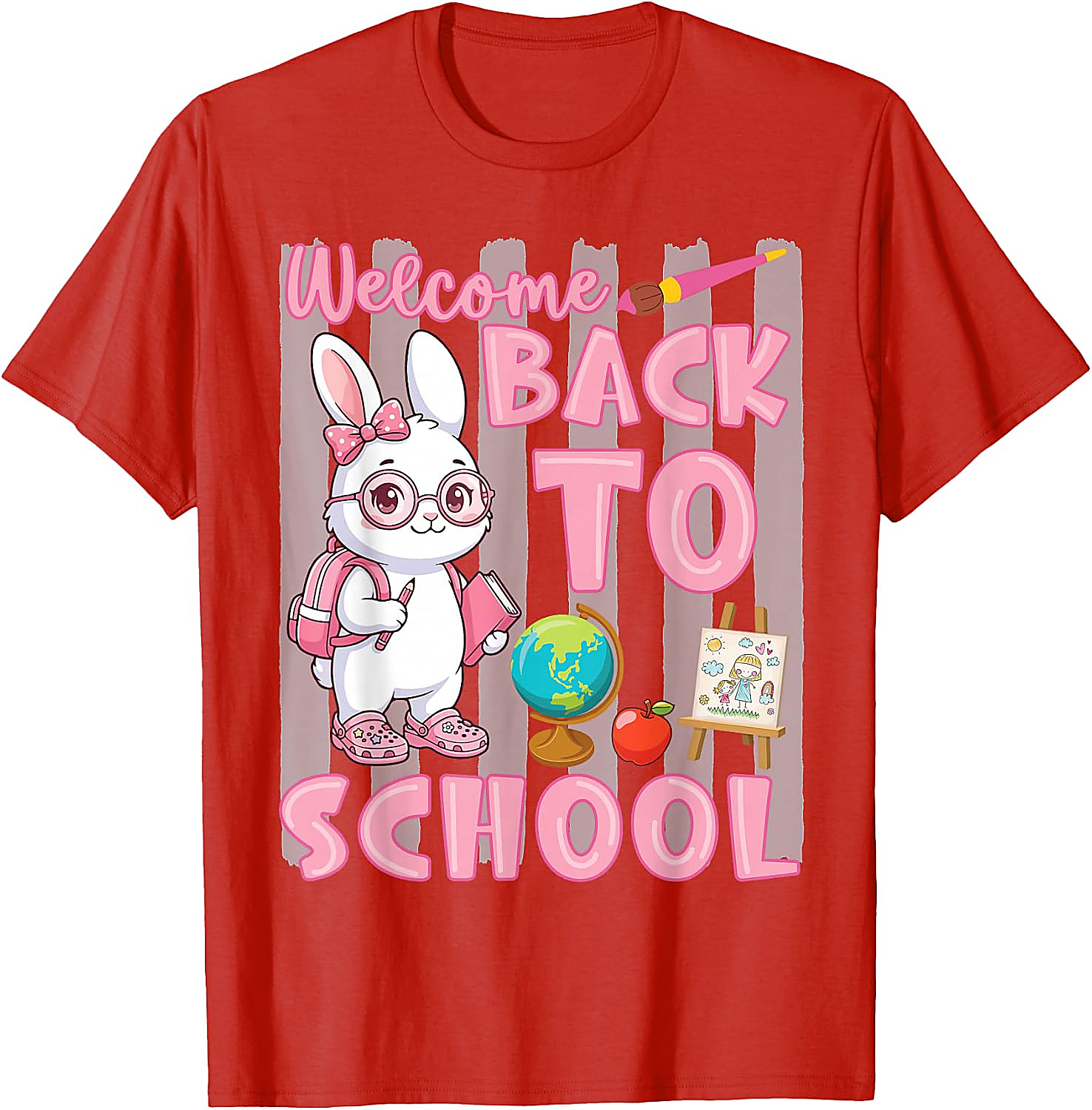 Back to School Bunny Shirt for Girls | Cute First Day Tee